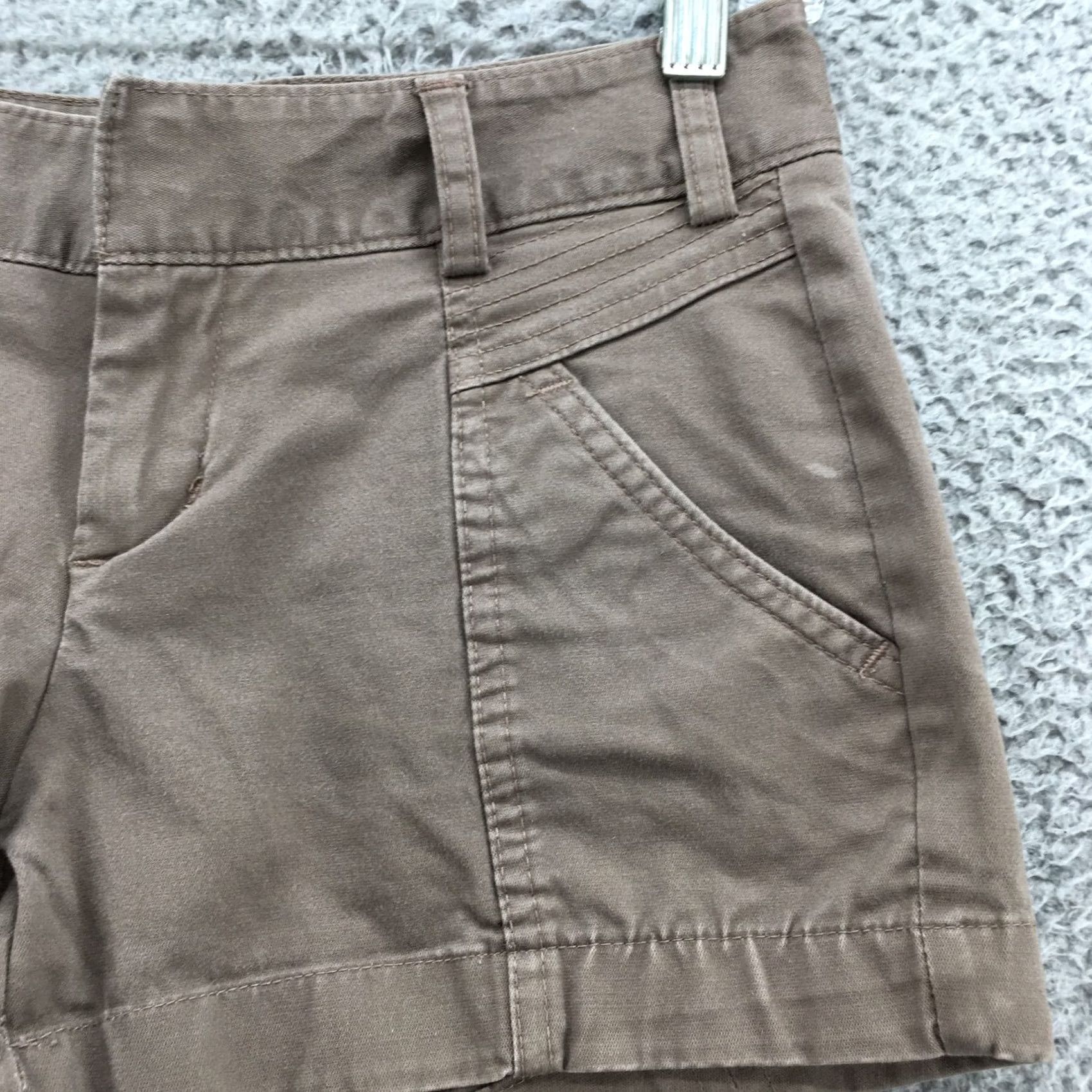 Banana Republic Banana Republic Utility Shorts Womens 0P Brown Cotton Blend Zip Casual Pockets Modern Rise 6.5-8.5in Inseam 3in Petite Boys/Girls Mens Womens Size 25" / US 0 / IT 36 - 5 Thumbnail