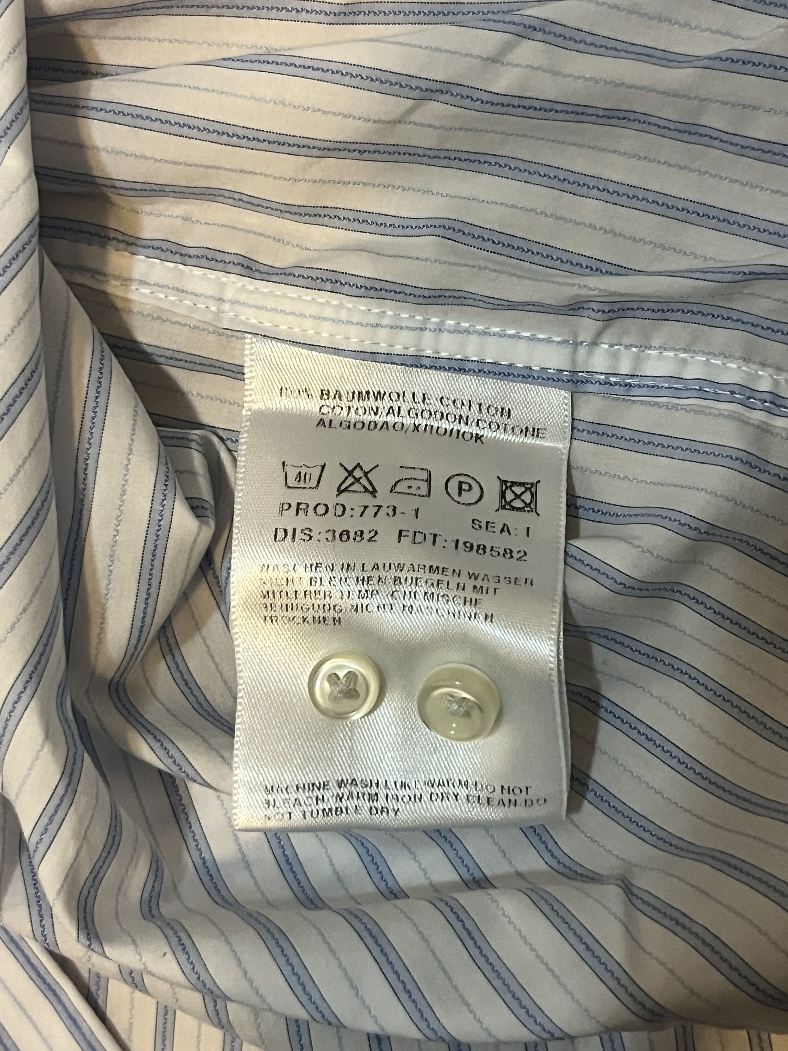 Hugo Boss Hugo Boss Striped Dress Shirt M Size US M / EU 48-50 / 2 - 5 Thumbnail