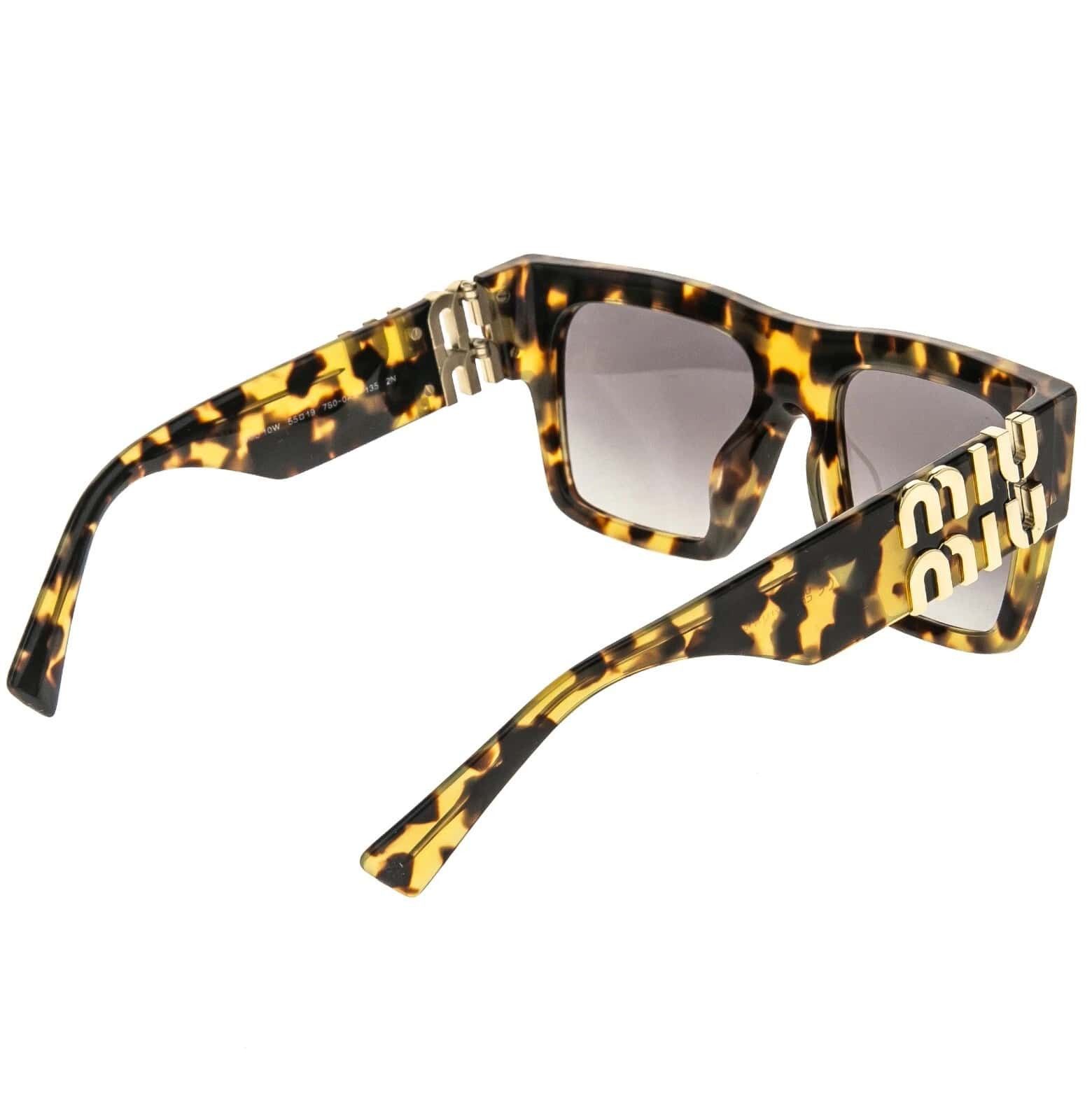 Miu Miu MIU MIU LOGO MU10WS Brown Havana Geometric Luxury 10W Size ONE SIZE - 2 Thumbnail