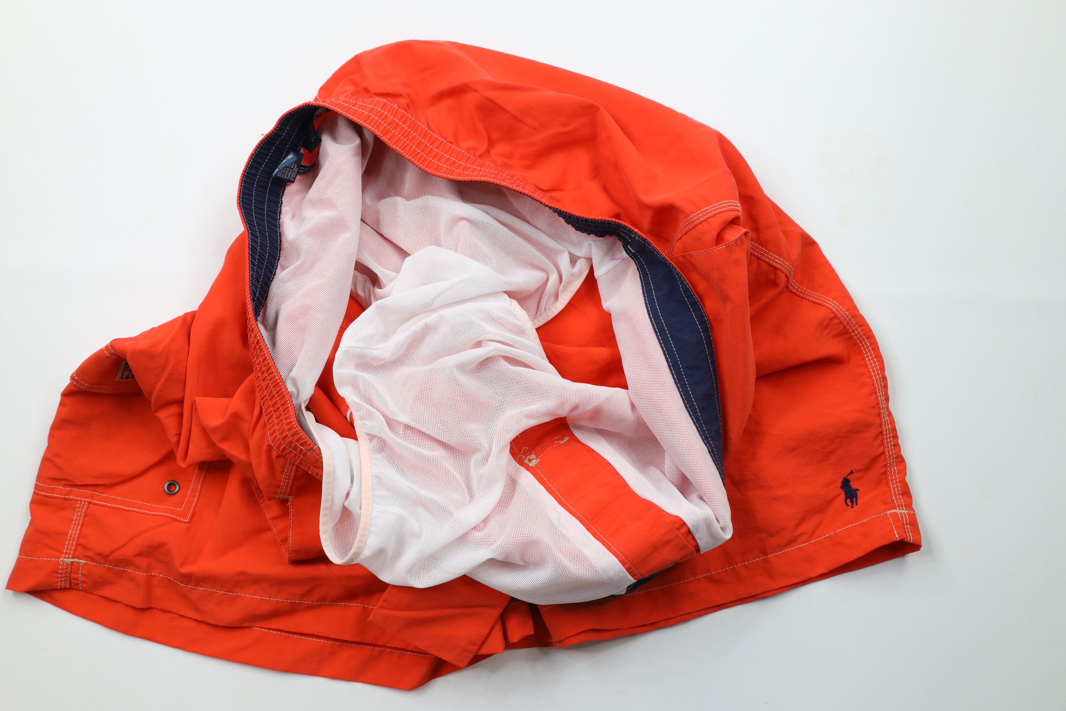 Ralph Lauren × Vintage Vintage 90s Ralph Lauren Lined Shorts Swim Trunks Orange Size US 40 / EU 56 - 9 Thumbnail