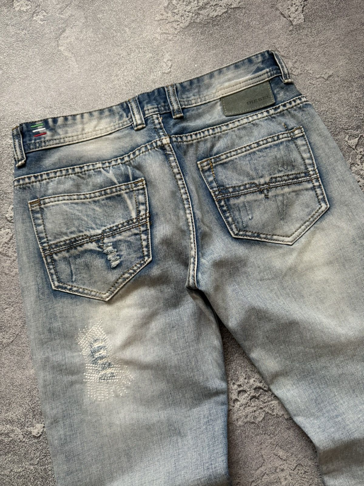 Diesel × Diesel Black Gold Diesel 32/30 blue denim distressed pant trouser Jean chino Size US 32 / EU 48 - 8 Thumbnail