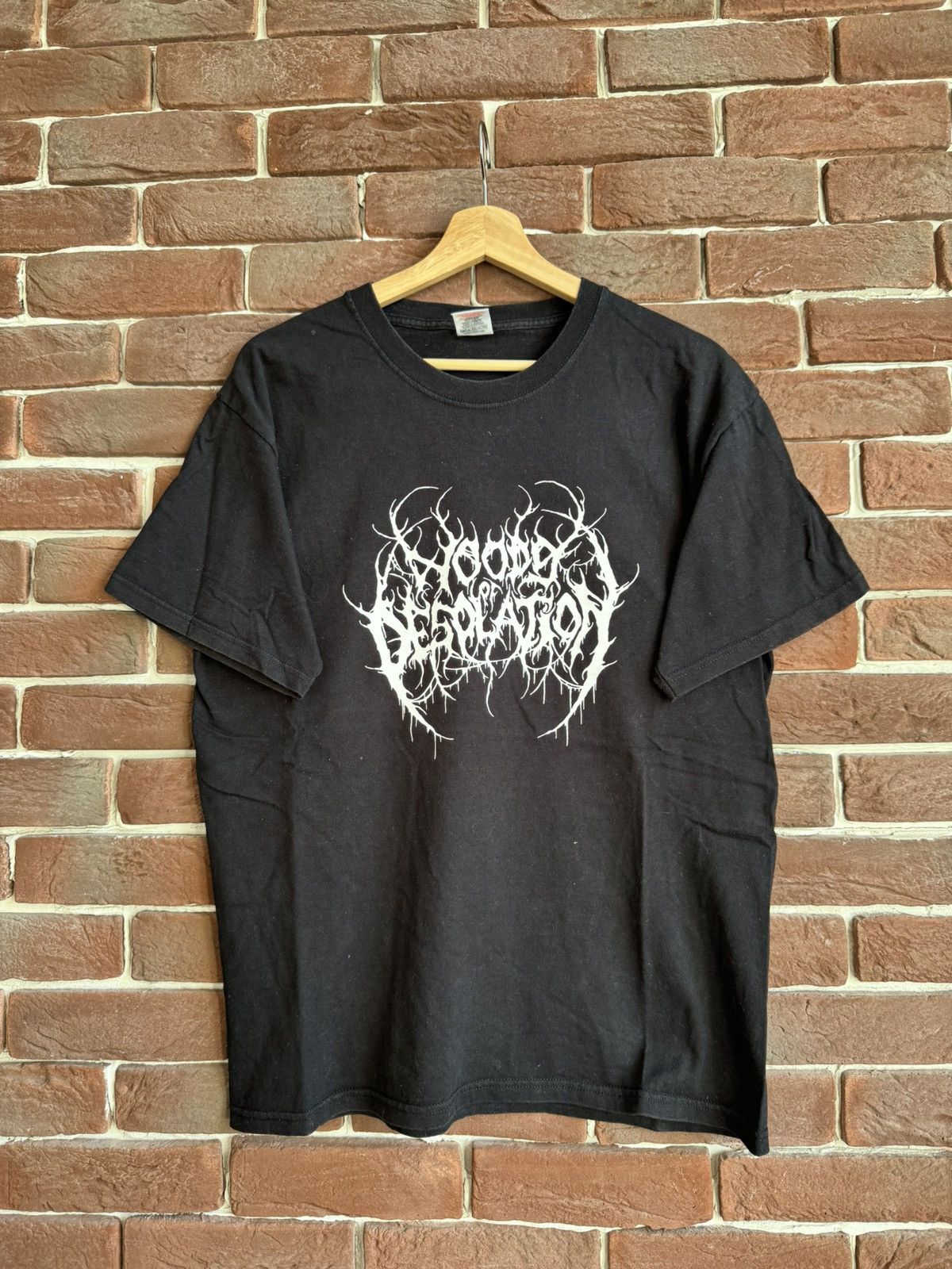 Rare Vintage 00s Woods Of Desolation Black Metal Tshirt Rar
