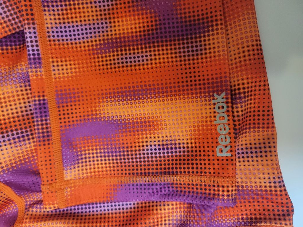 Reebok Women's Reebok Orange Purple Patterned Leggings S Size 27" / US 4 / IT 40 - 3 Thumbnail