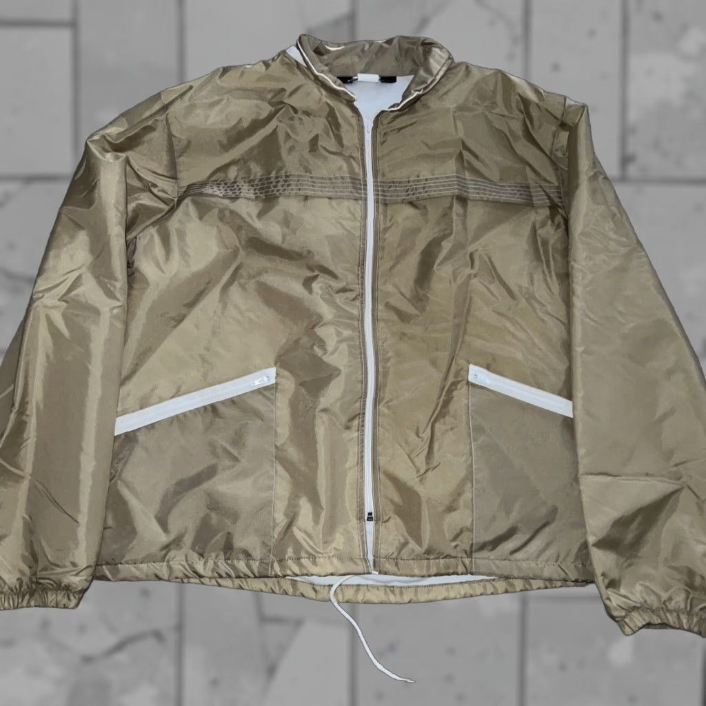 AQUA VINTAGE Aqua Sheen Beige Full Zip Rain Jacket Womens M Size Regular Jacket Womens Beige Full Zip rain jacket Size M / US 6-8 / IT 42-44 - 1 Thumbnail