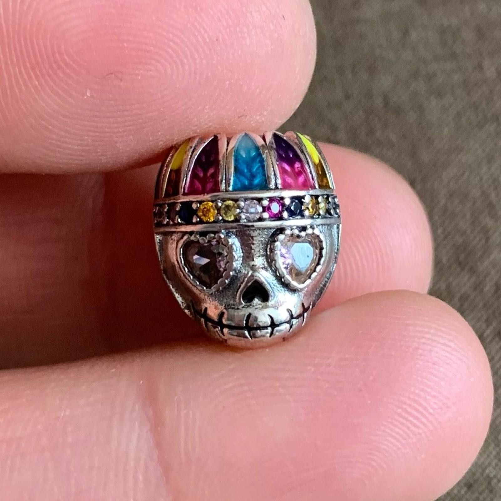 Other NWOT Halloween Gemstones Skull Charm Sterling Silver 925 Size ONE SIZE - 8 Thumbnail