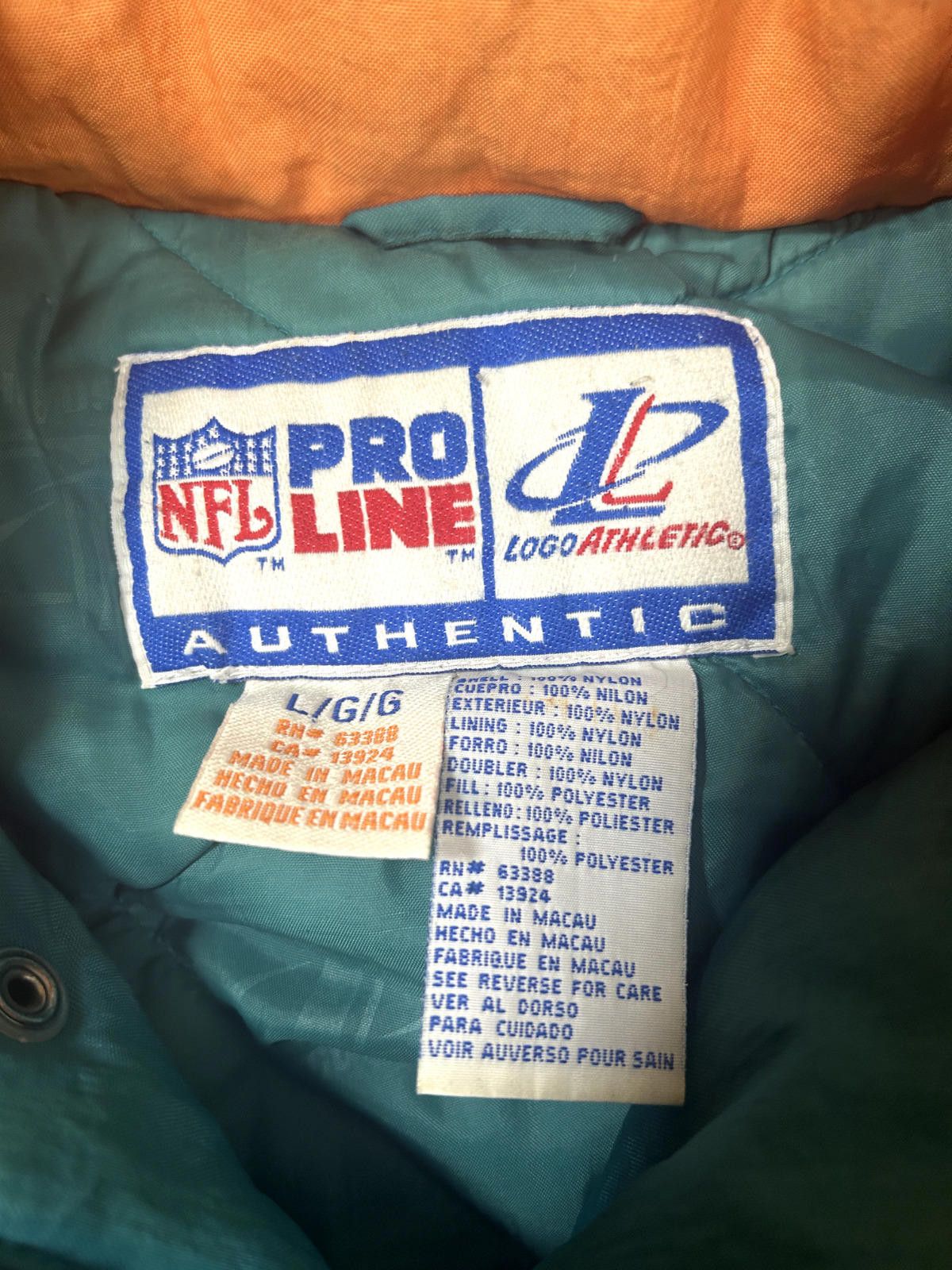 NFL Vintage 90s Miami Dolphins NFL Insulated Full Zip Jacket Size US L / EU 52-54 / 3 - 3 Thumbnail