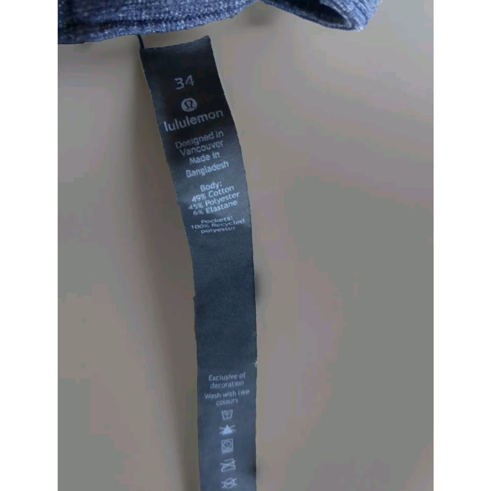 Lululemon LULULEMON Pants Trouser Blue 34 Slim Tapered 32 Inseam Flat Front 5-Pocket Chino Casual Workwear Men Size US 34 / EU 50 - 5 Thumbnail