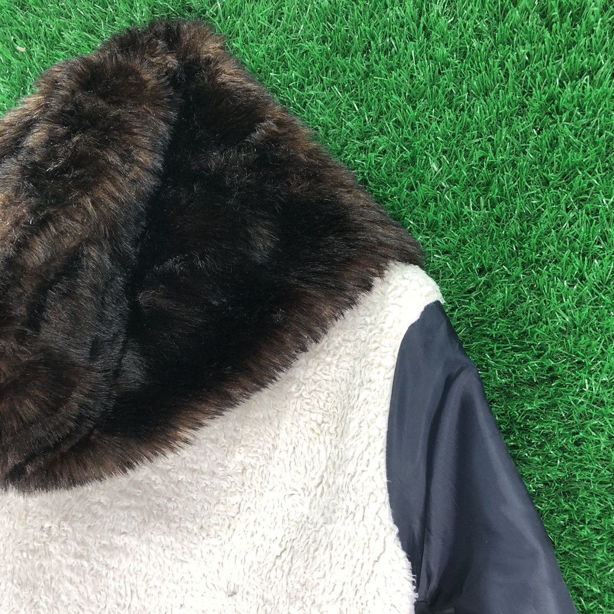 Japanese Brand Vintage Faux Fur Zipper Jacket Hoodie Size XXS / US 00 / IT 34 - 5 Thumbnail