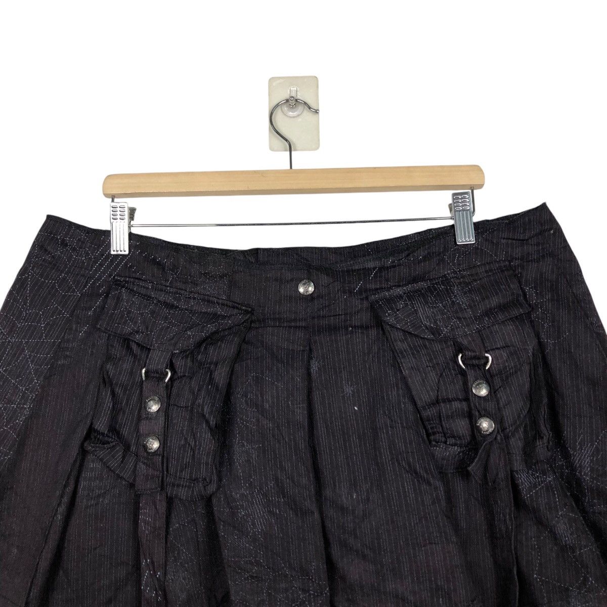 Hysteric Glamour 📌Vintage Mini Skirt Bondage Parachute Biker Design Size 38" / US 16 / IT 52 - 11 Thumbnail