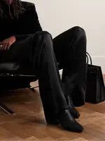 Saint Laurent Paris oc11z1125 Vassili Boots in Shimmering Suede in Black Size US 6 / EU 39 - 2 Thumbnail