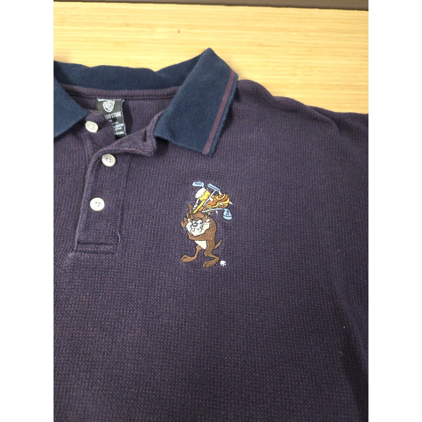 Vintage VINTAGE Warner Bros Polo Shirt Mens M Purple Taz Looney Tunes Embroidered 90s Polo Shirt Mens Size US M / EU 48-50 / 2 - 2 Thumbnail