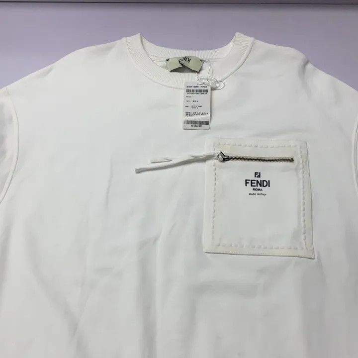 Fendi Fendi White Long Sleeve Knit Sweatshirt -2508 Size S / US 4 / IT 40 - 6 Thumbnail