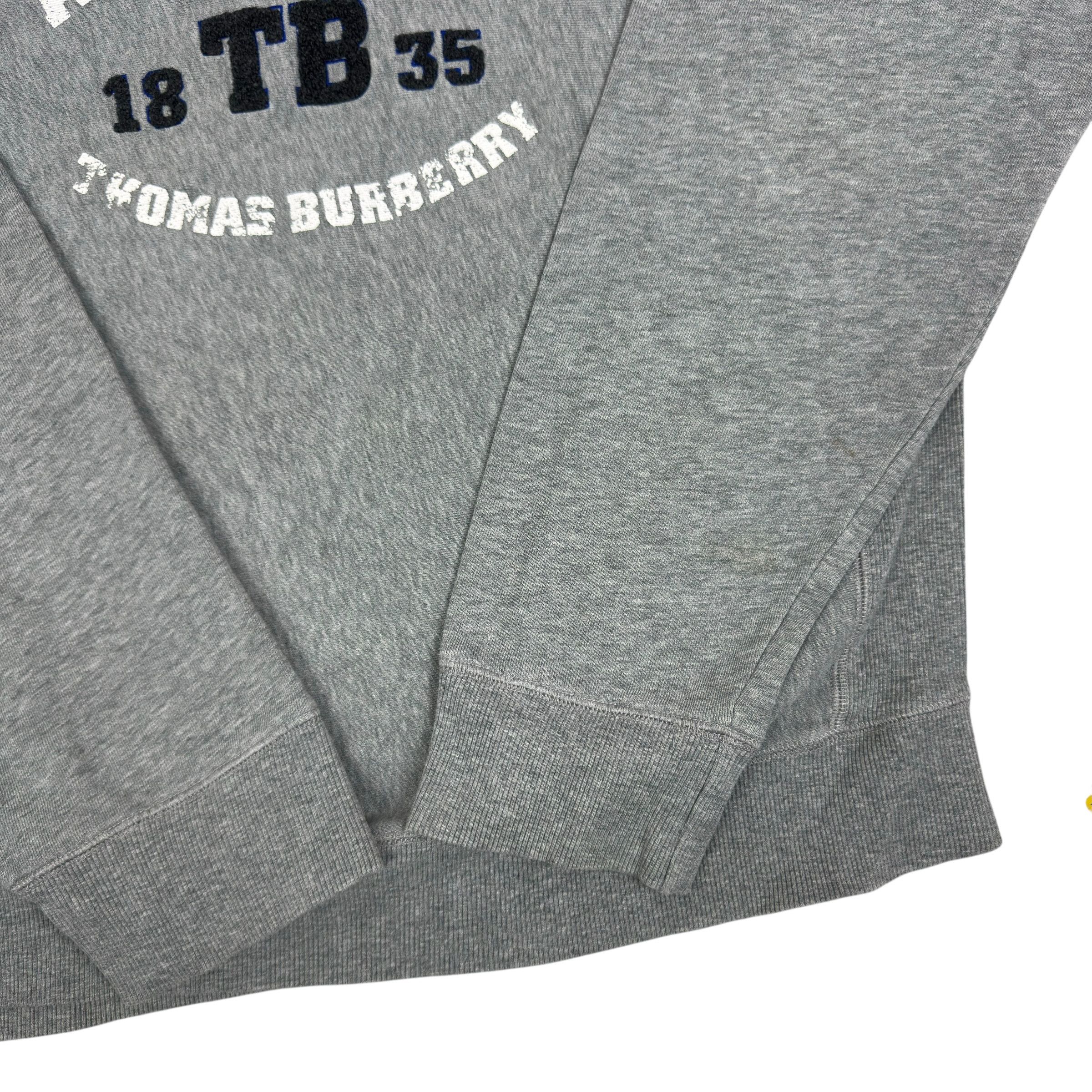 Burberry Thomas Burberry Men's Gray Fleece Knit Pullover Sweatshirt L Size US L / EU 52-54 / 3 - 6 Thumbnail