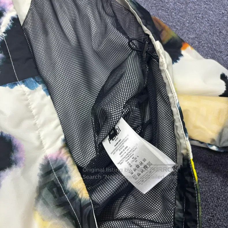 Fendi Fendi Patterned Logo Printed Splatter Effect Zip-Up Hooded Size US S / EU 44-46 / 1 - 8 Thumbnail