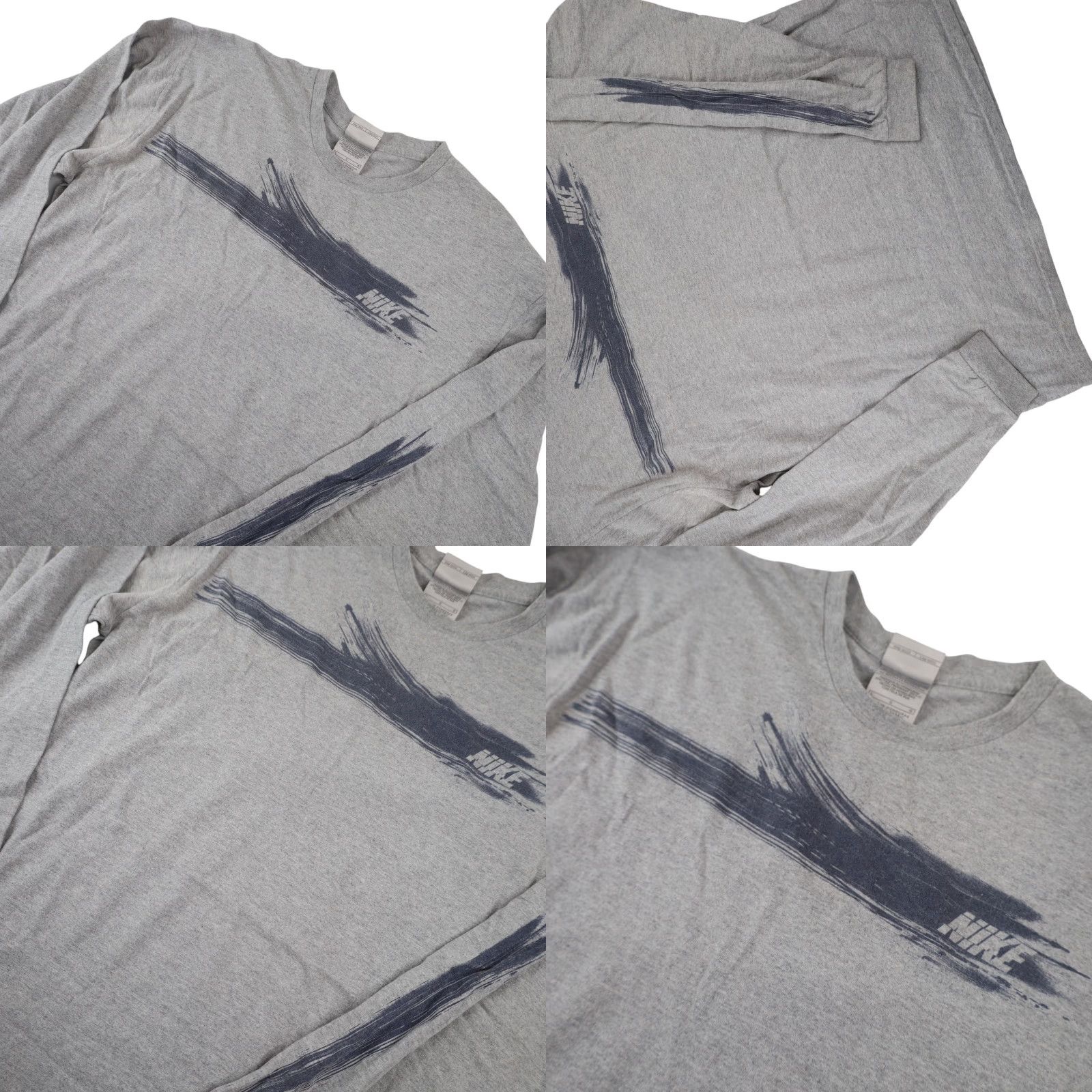 Nike VINTAGE Nike Spellout Long Sleeve T Shirt Shirt Mens Gray L Size US L / EU 52-54 / 3 - 8 Thumbnail