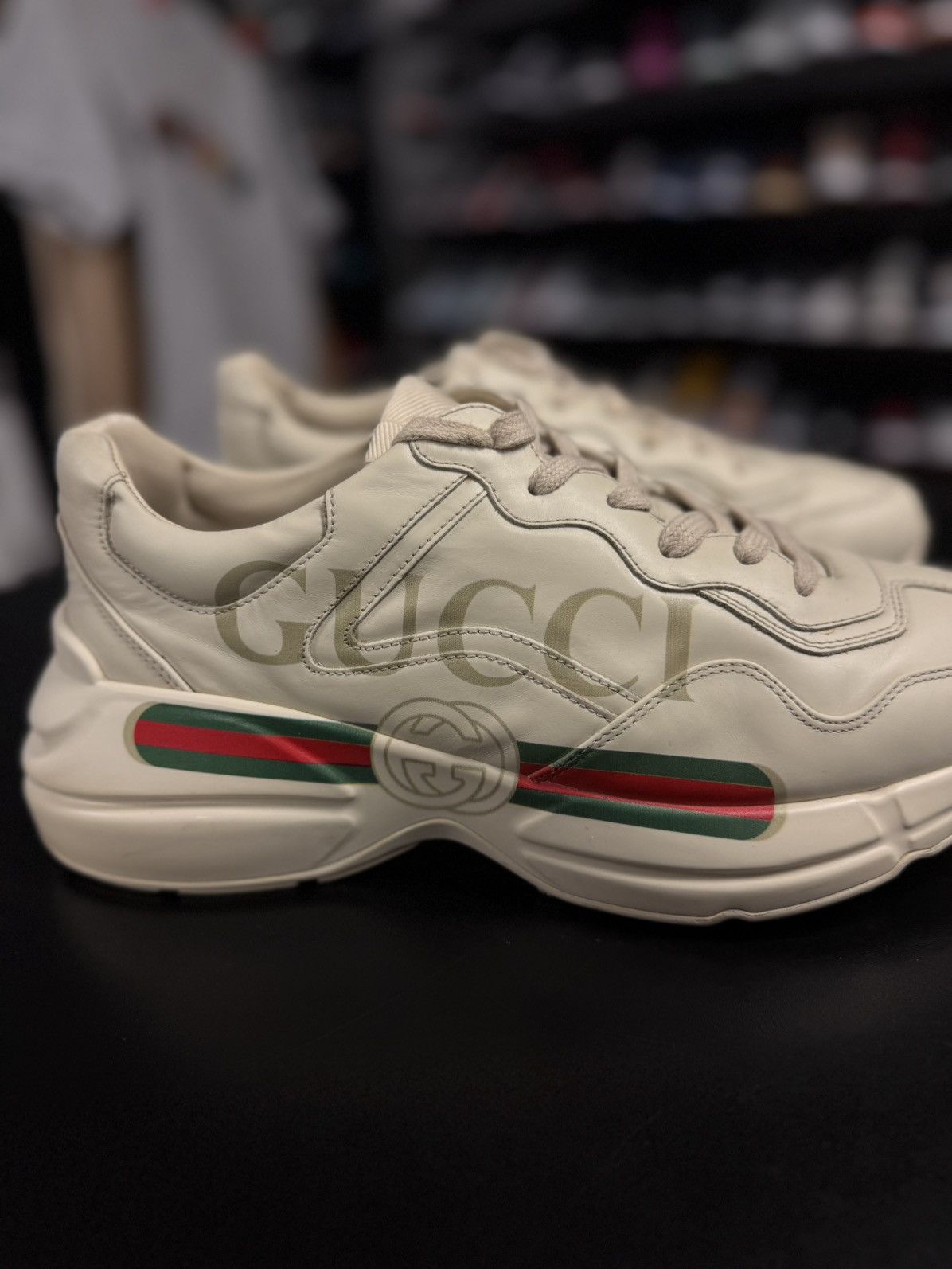 Gucci Gucci Classic Logo Rhyton Sneakers Size 8.5G/9M Size US 8.5 / EU 41-42 - 7 Thumbnail