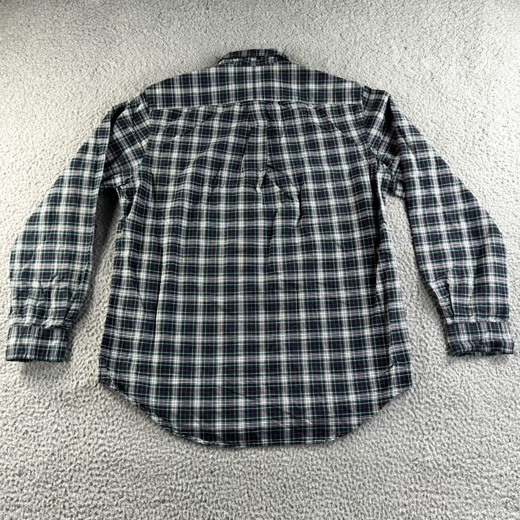 Ralph Lauren VINTAGE Ralph Lauren Shirt Mens M Green White Tartan Plaid Button-Up Midweight Size US M / EU 48-50 / 2 - 3 Thumbnail