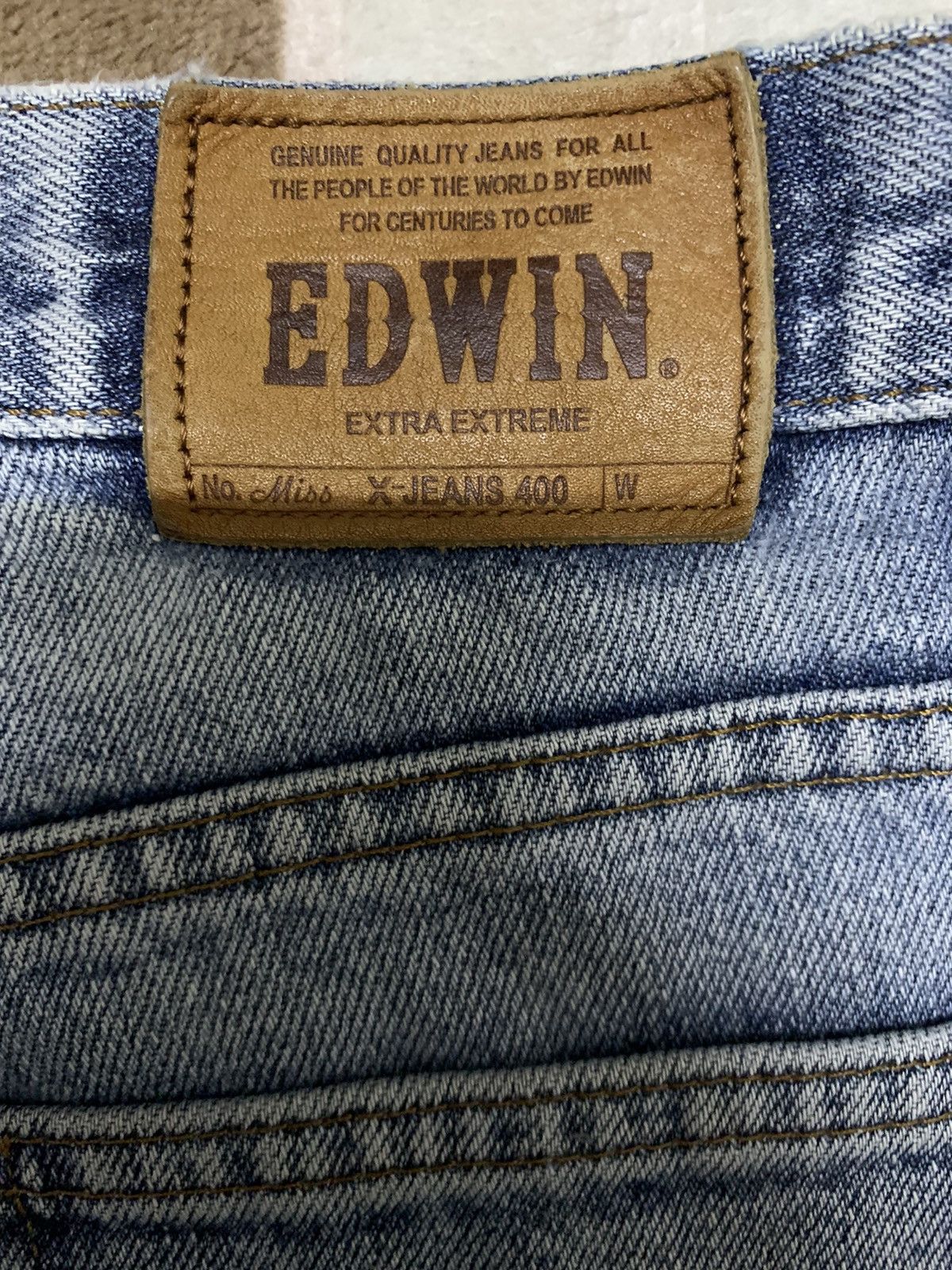 Edwin Vintage Edwin XJeans 400 Flared Bell Bottom Distressed Jeans Size US 28 / EU 44 - 13 Thumbnail