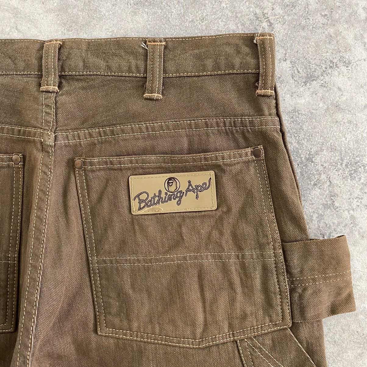 Bape × Vintage Double Knee Denim Size US 31 - 20 Thumbnail