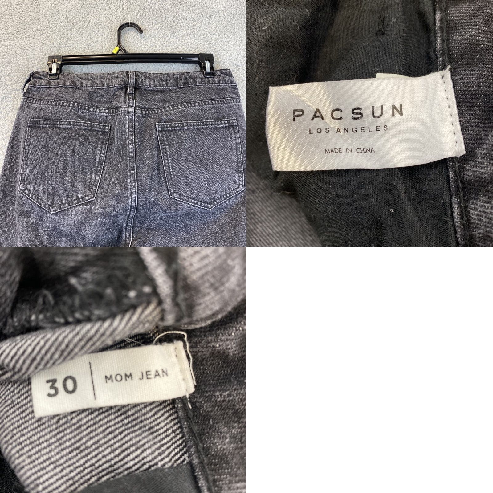 Pacsun VINTAGE PacSun Mom Jeans Black Acid Wash Size 30 Womens Regular Waist Inseam 28 inches Size 30" / US 8 / IT 44 - 8 Thumbnail
