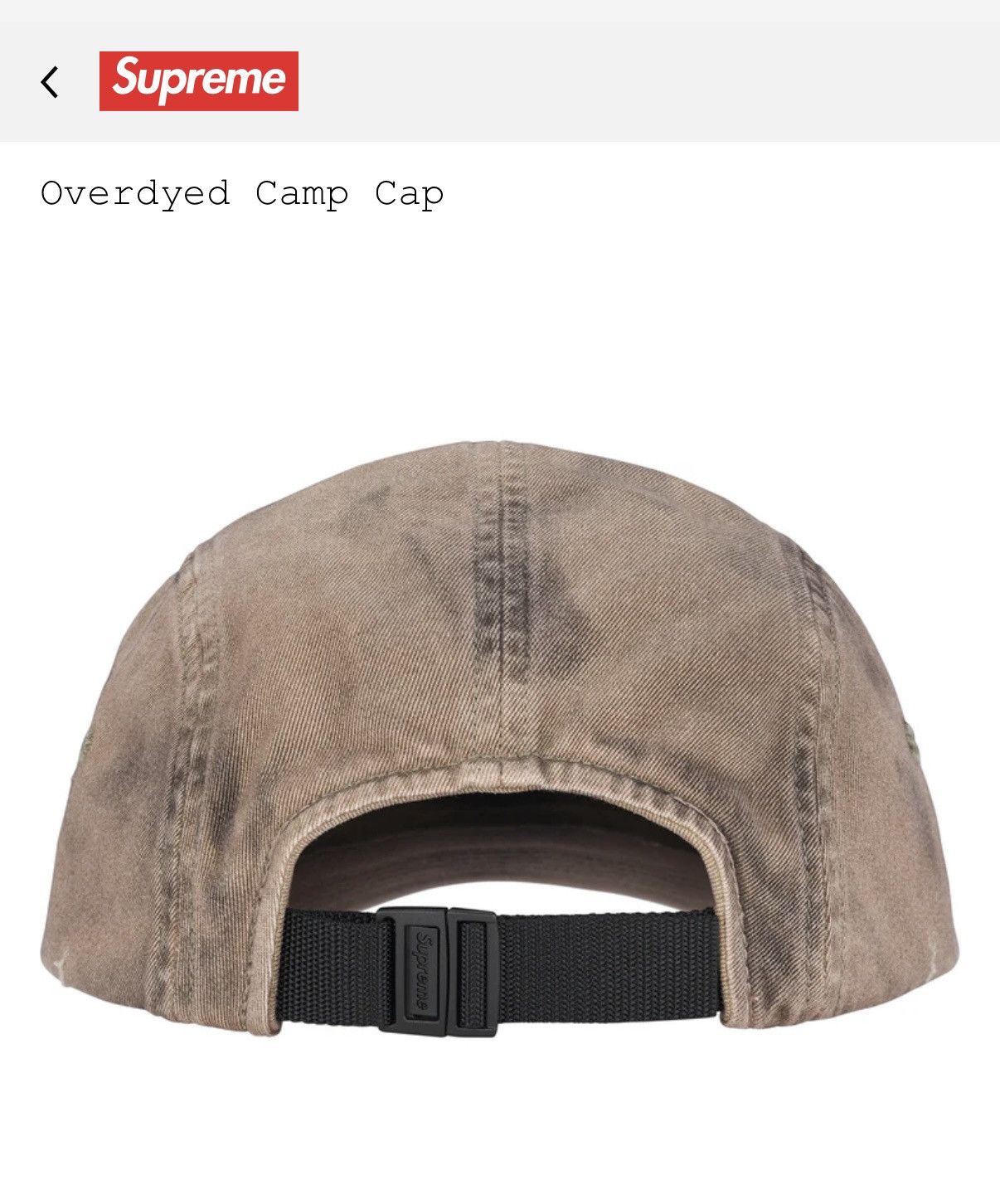 Supreme Overdyed camp cap Size ONE SIZE - 2 Thumbnail