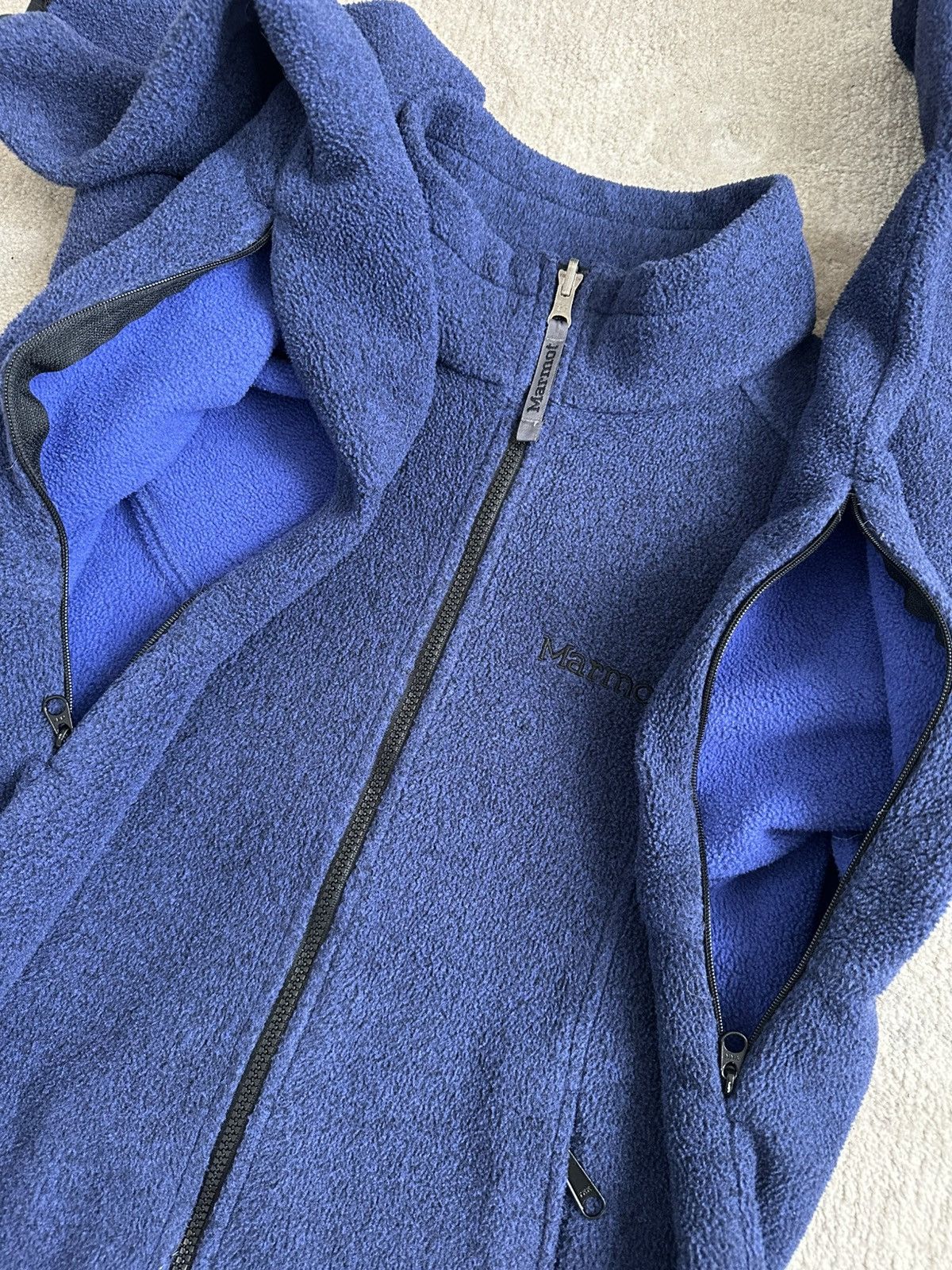 Marmot × Vintage Vintage 90s Marmot Deep Pile Fleece Full Zip Jacket Sweater Size L / US 10 / IT 46 - 7 Thumbnail