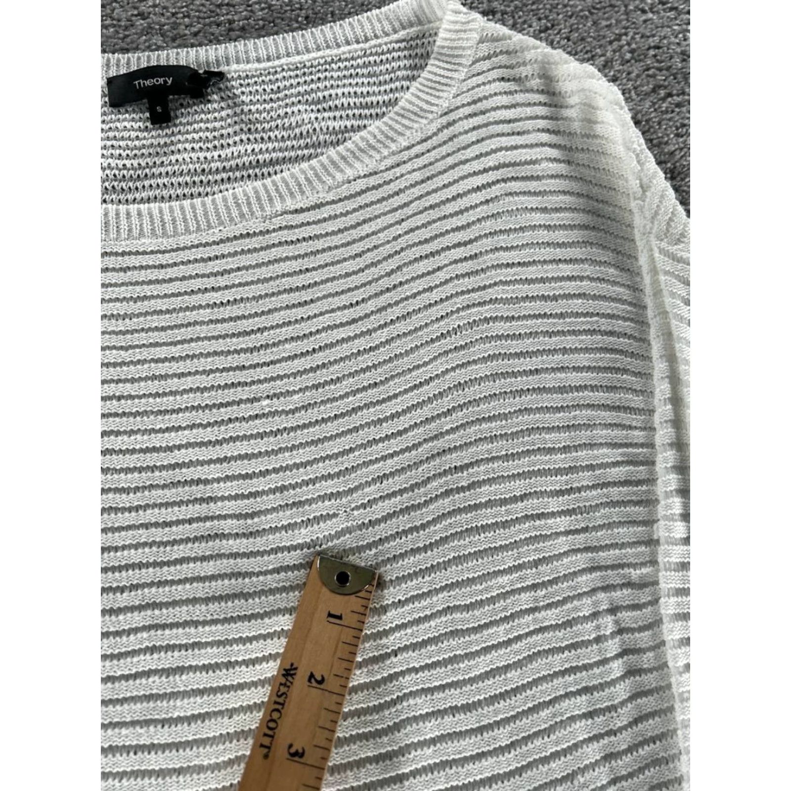 Theory Theory Sweater Womens Small White Open Knit Pullover Size S / US 4 / IT 40 - 6 Thumbnail