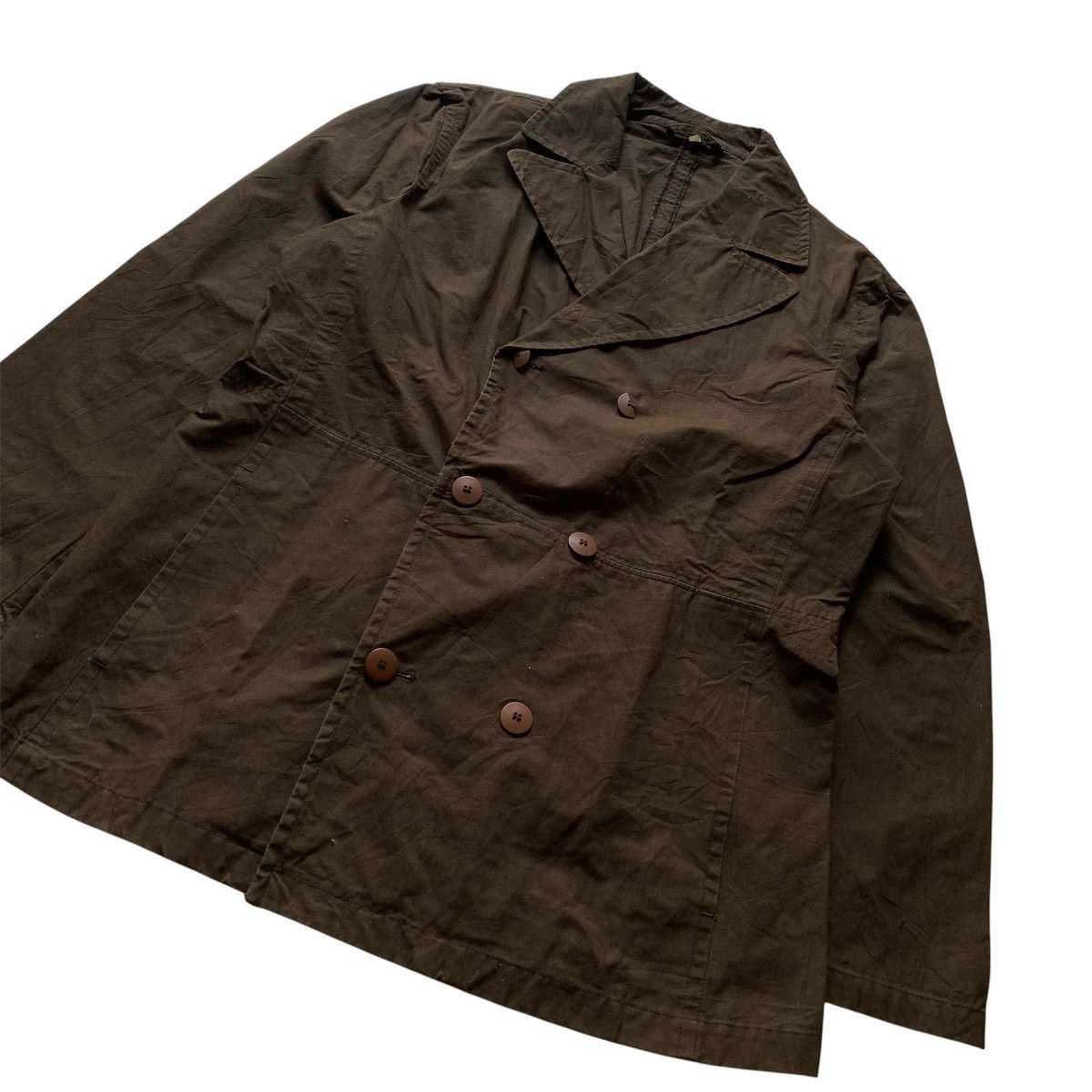 Emporio Armani Vtg 80s Emporio Armani Brown Blazer Double Button Size US M / EU 48-50 / 2 - 4 Thumbnail