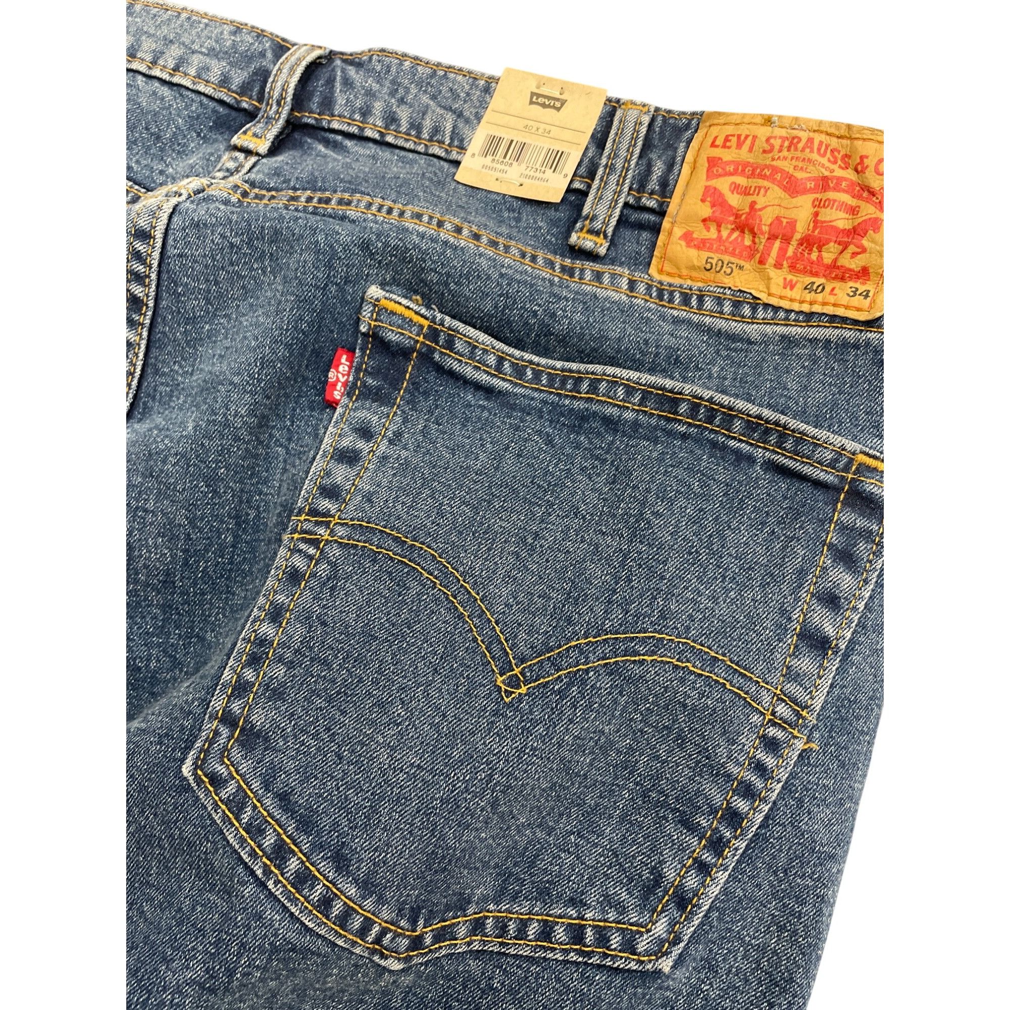 Levi's Levis 505 Mens Straight Fit Blue Denim Jeans Size 40x34 SKU Size US 40 / EU 56 - 17 Thumbnail