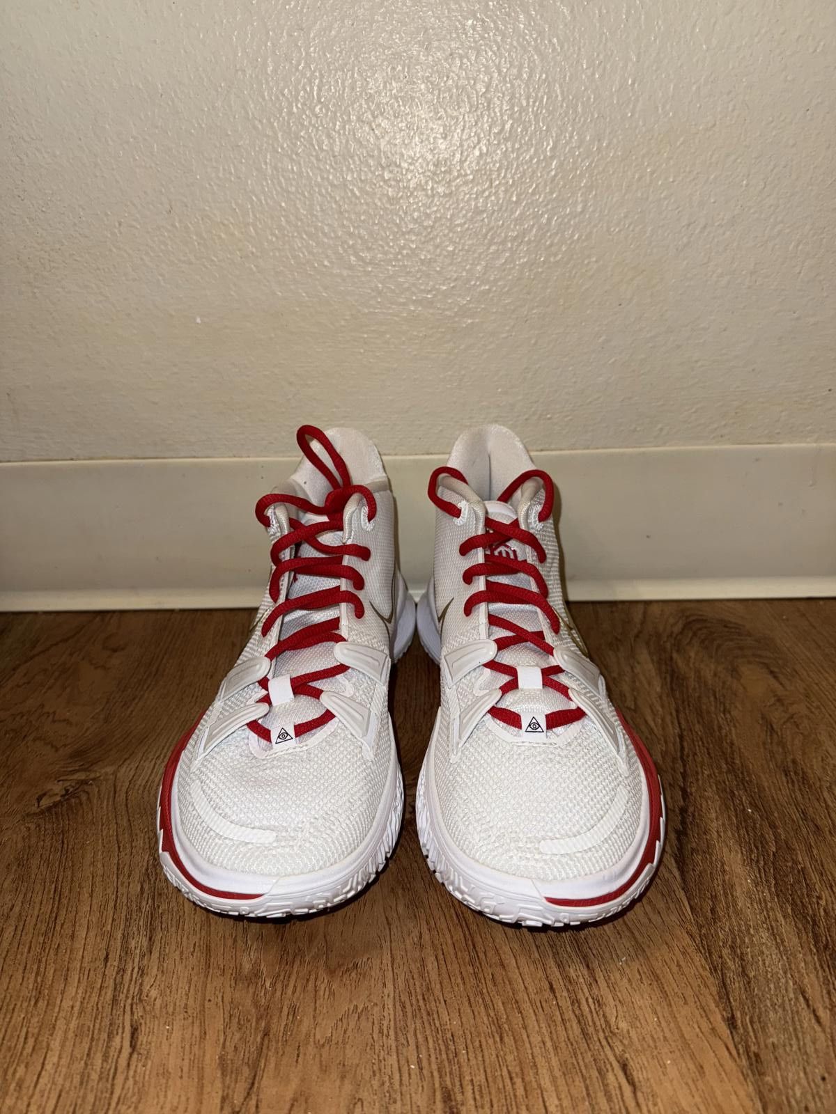 Nike Nike Kyrie 7 White University Red Size US 6.5 / EU 39-40 - 3 Thumbnail