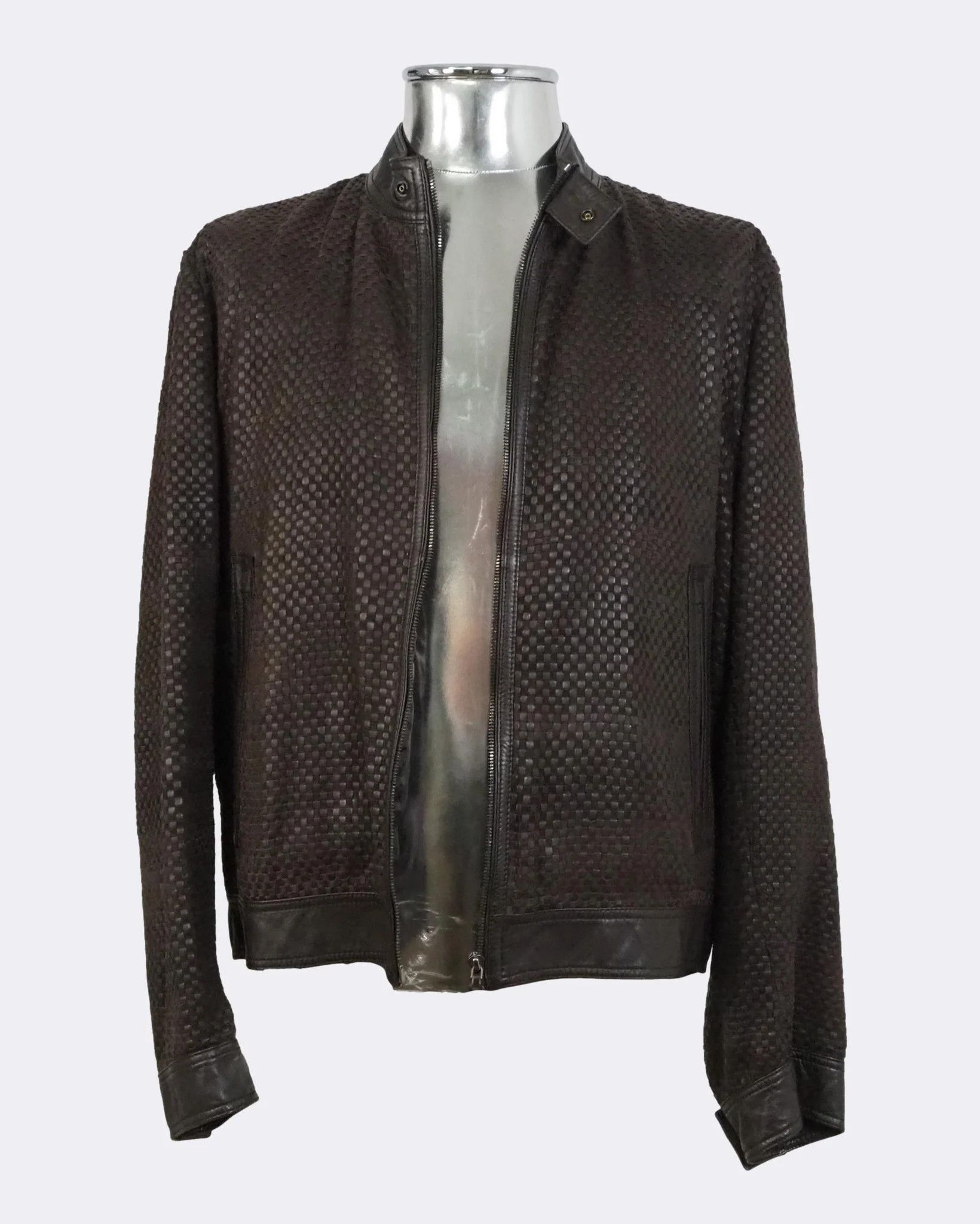 Hugo Boss Men's Hugo Boss Slection Leather Weave Jacket $1565 Size US M / EU 48-50 / 2 - 6 Thumbnail