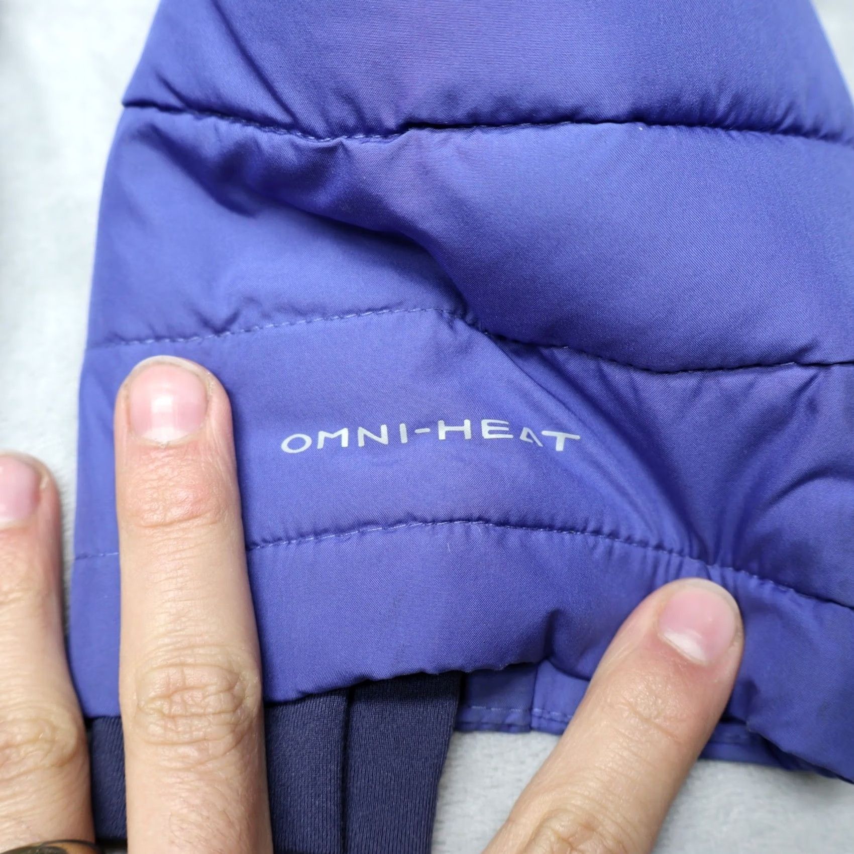 Vintage Columbia Jacket Women Large Blue White Out II Omni-Heat Insulated Quilted Puffer Jacket Size L / US 10 / IT 46 - 3 Thumbnail