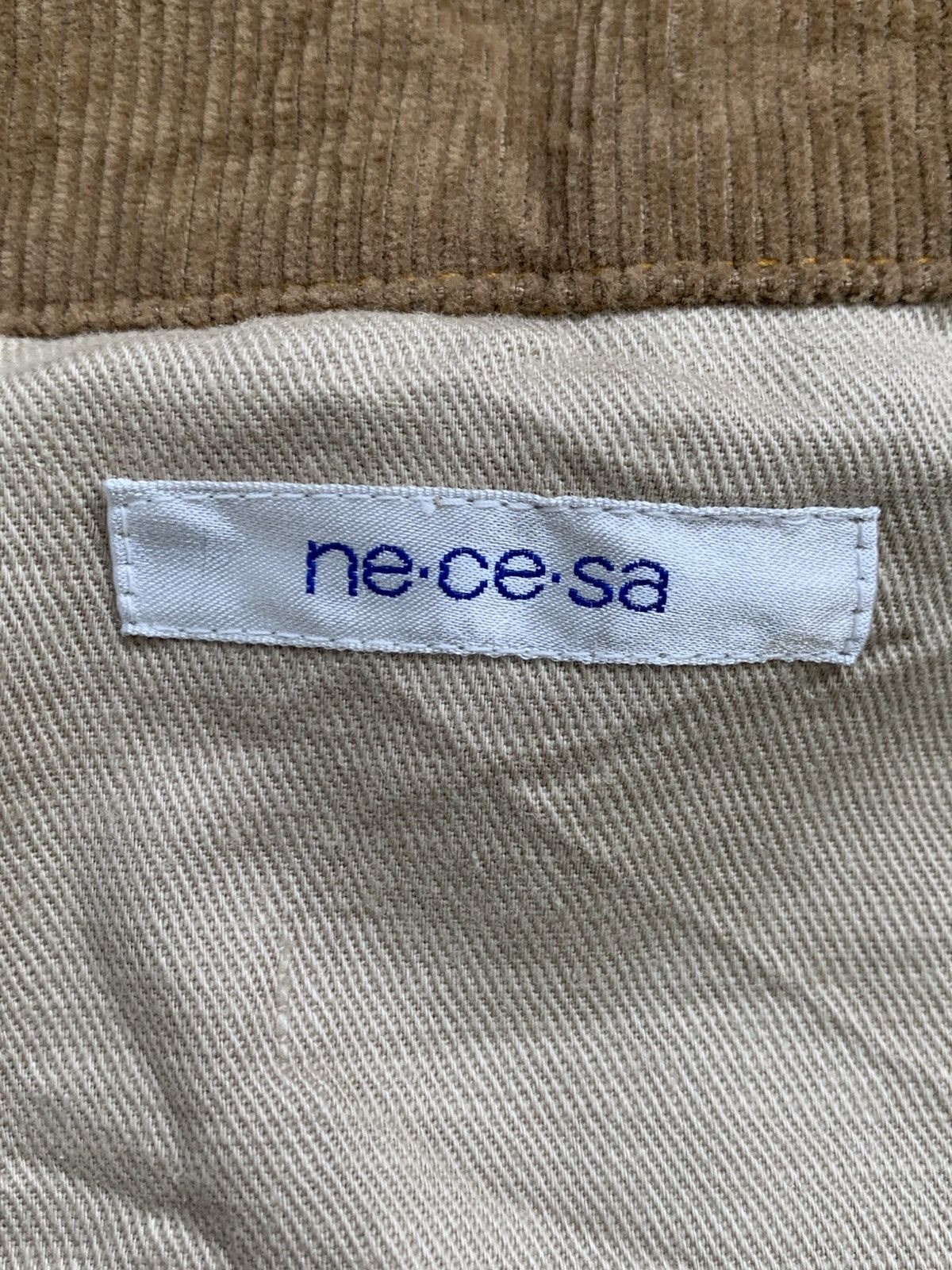 Japanese Brand Rare Design Vintage Ne.Ce.Sa Fleece Trucker Jackets Size L / US 10 / IT 46 - 4 Thumbnail
