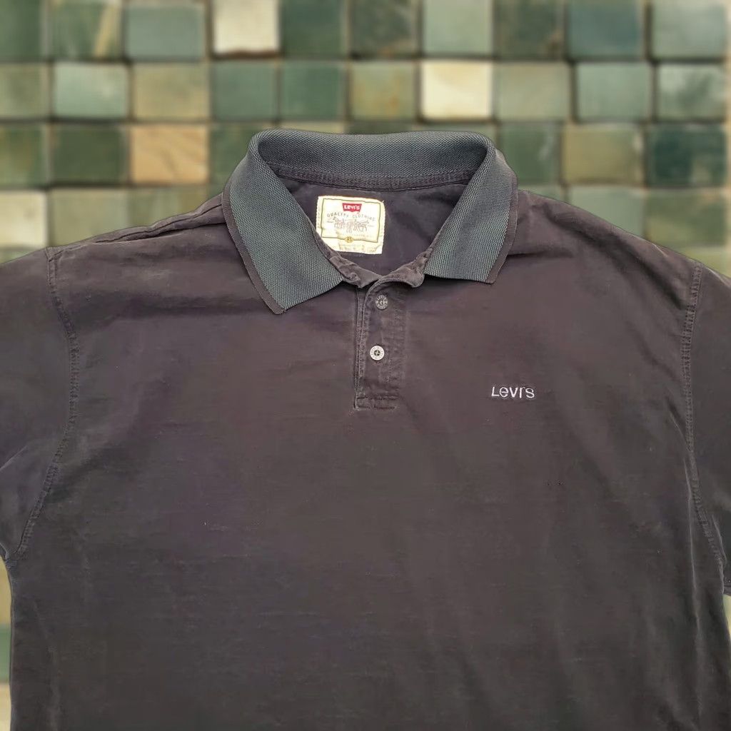 Levi's VINTAGE Levi's Shirt Mens XL Black Polo Button 100% Cotton Casual Size US XL / EU 56 / 4 - 1 Thumbnail