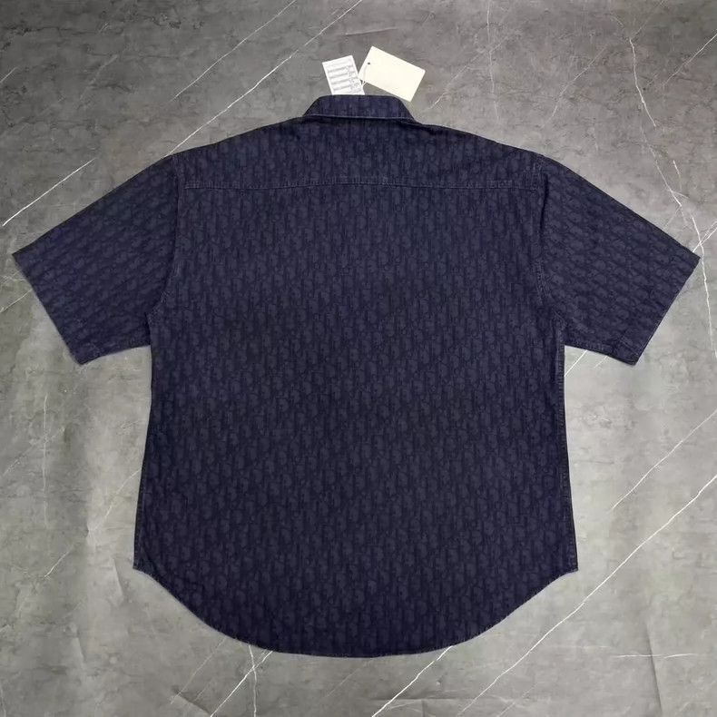 Dior Dior Navy Blue Logo Short Sleeve Shirt-2505 Size US M / EU 48-50 / 2 - 2 Thumbnail