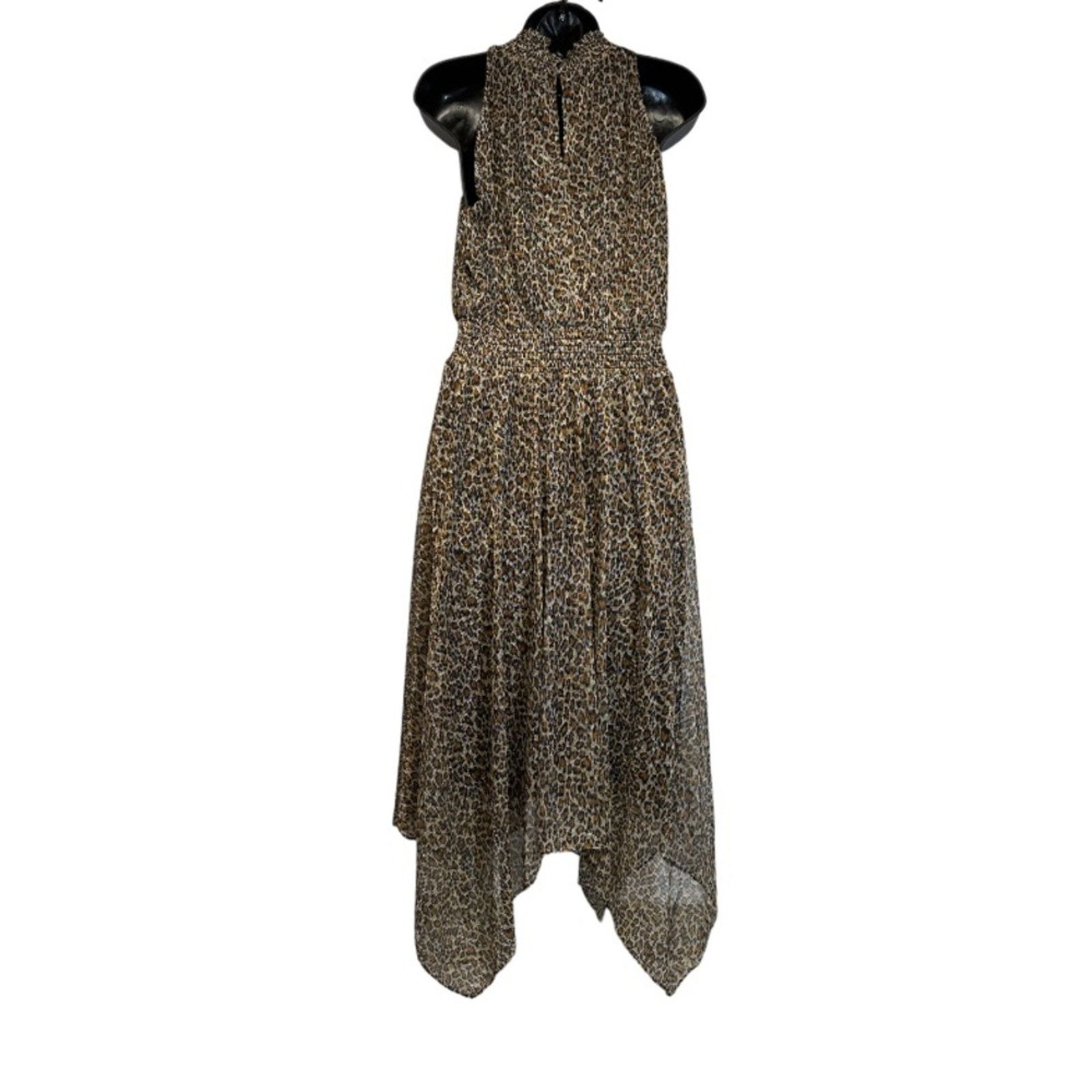 Sam Edelman Sam Edelman Leopard Print Sleeveless Handkerchief Midi Dress Size L / US 10 / IT 46 - 6 Thumbnail