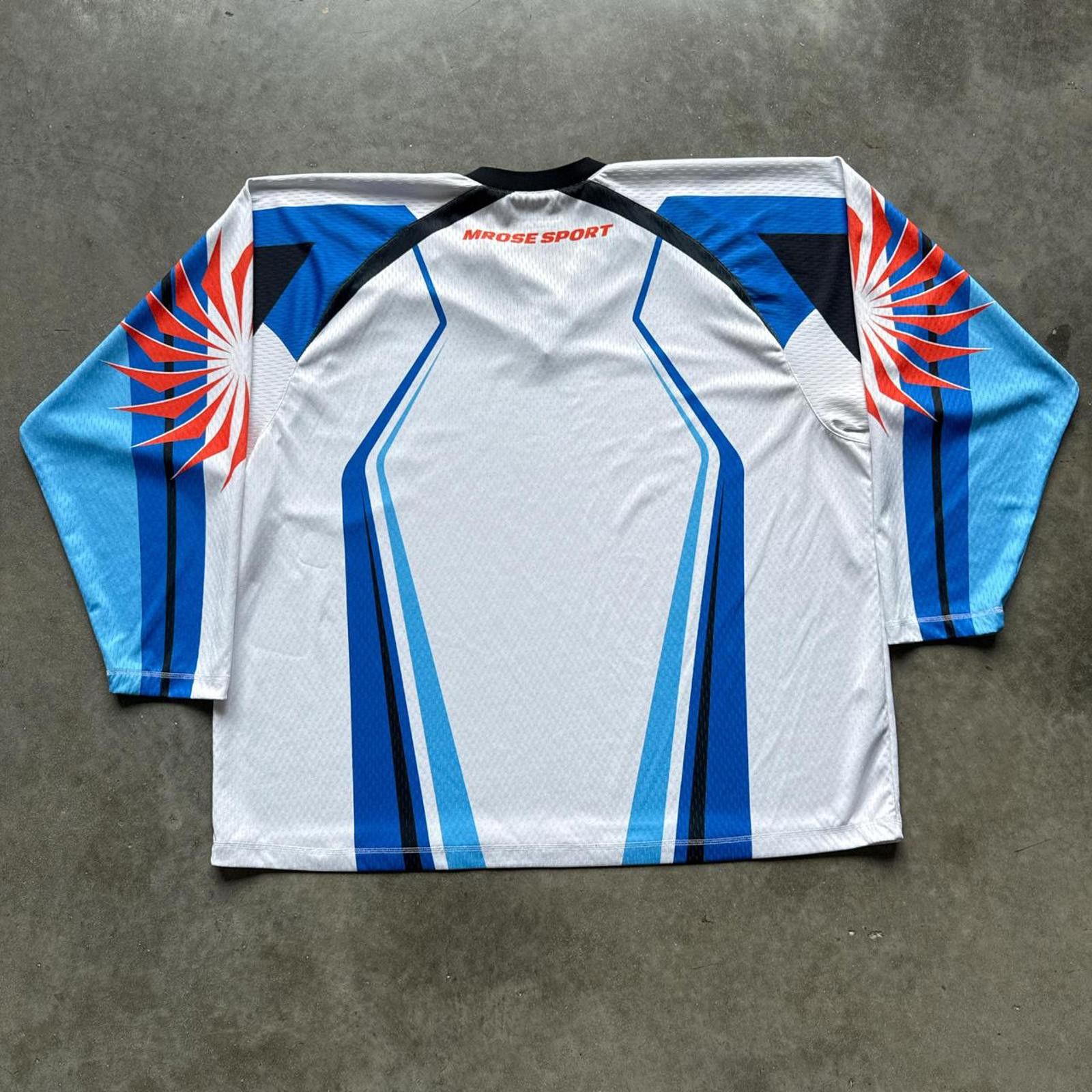 Other Vintage Y2k Mrose Sport Blue & White Hockey Jersey Size US XL / EU 56 / 4 - 2 Thumbnail