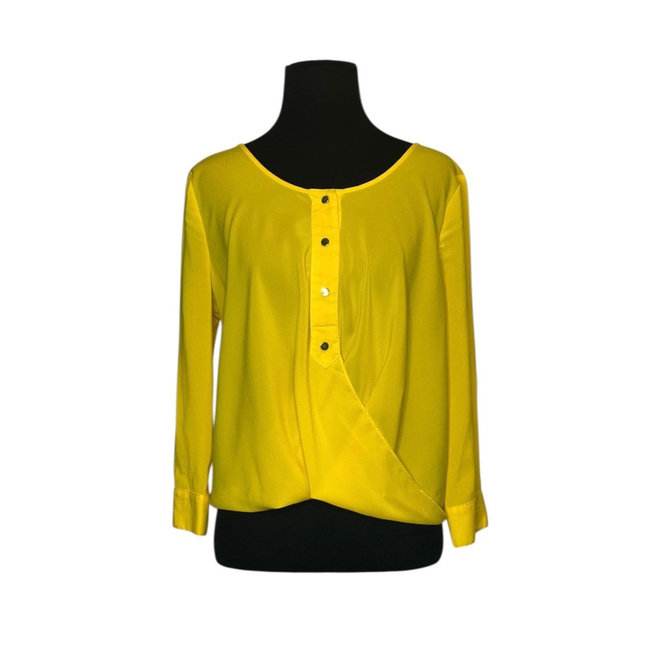 Bebe Bebe yellow vibrant 3/4 sleeves blouse size XS Size XS / US 0-2 / IT 36-38 - 1 Thumbnail