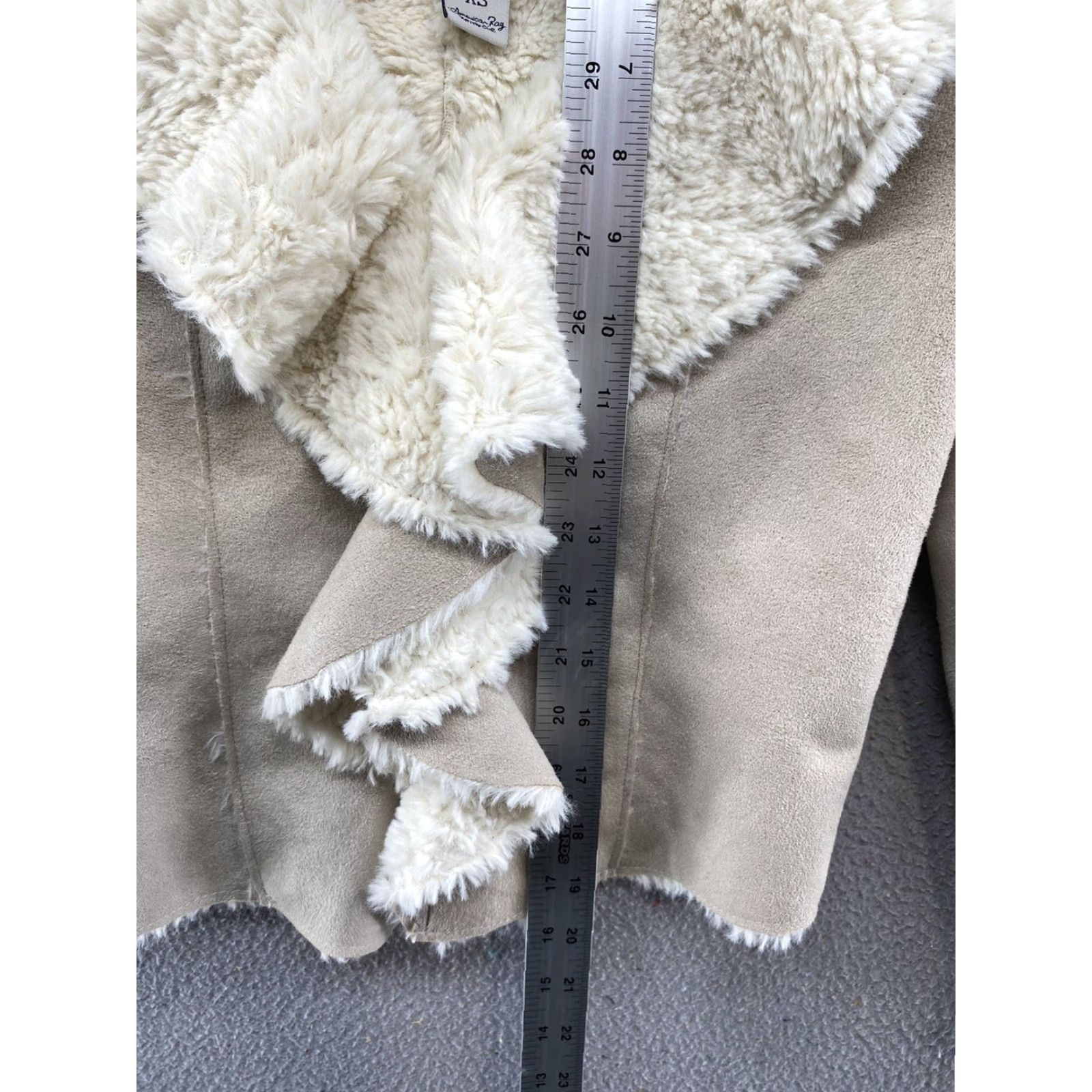 Vintage American Rag Jacket Women’s XS Beige Faux Suede Shearling Faux Fur Soft Western Boho Jacket Size XS / US 0-2 / IT 36-38 - 6 Thumbnail