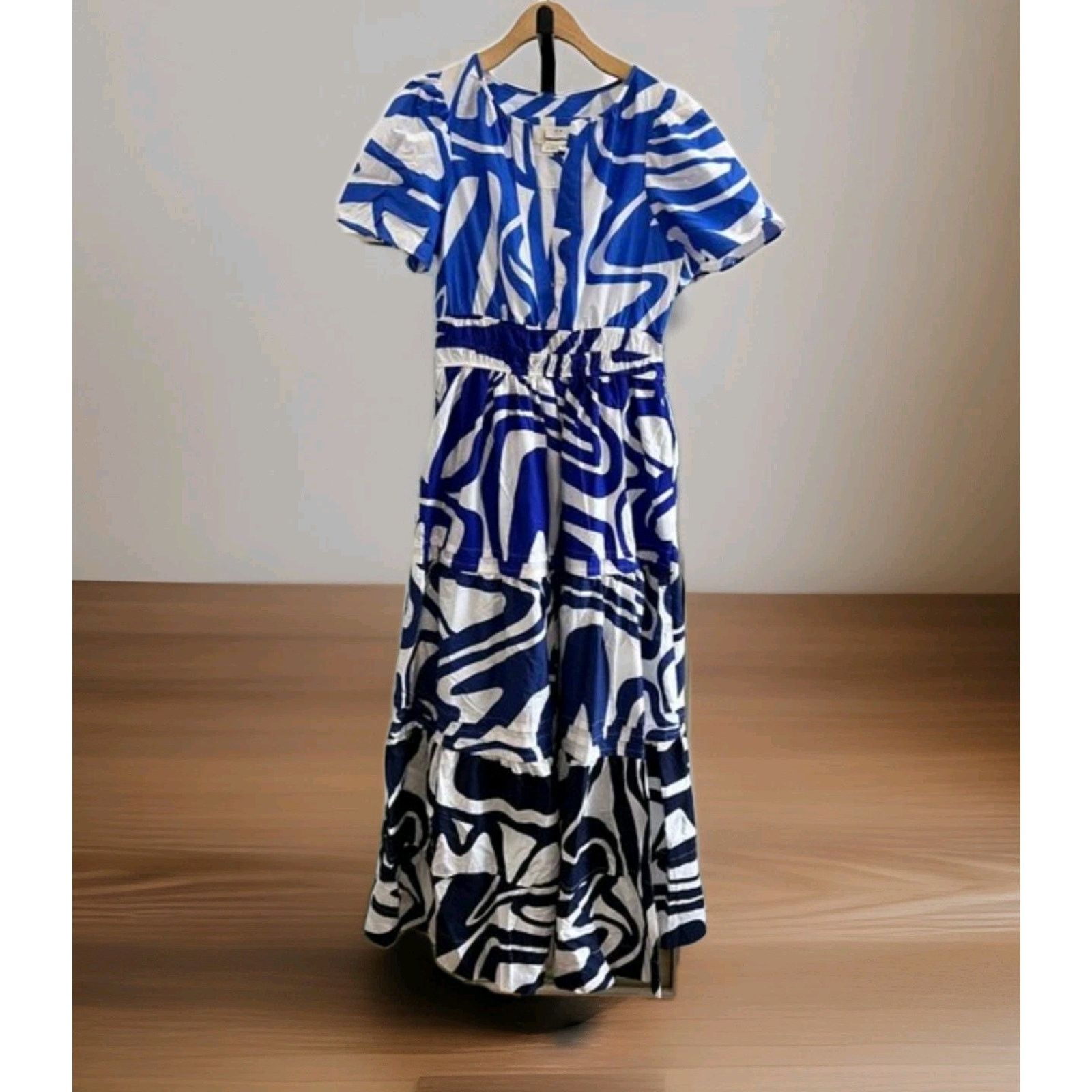 Anthropologie Anthropologie Slate Blue & White Somerset Maxi Dress XXS Size XXS / US 00 / IT 34 - 5 Thumbnail