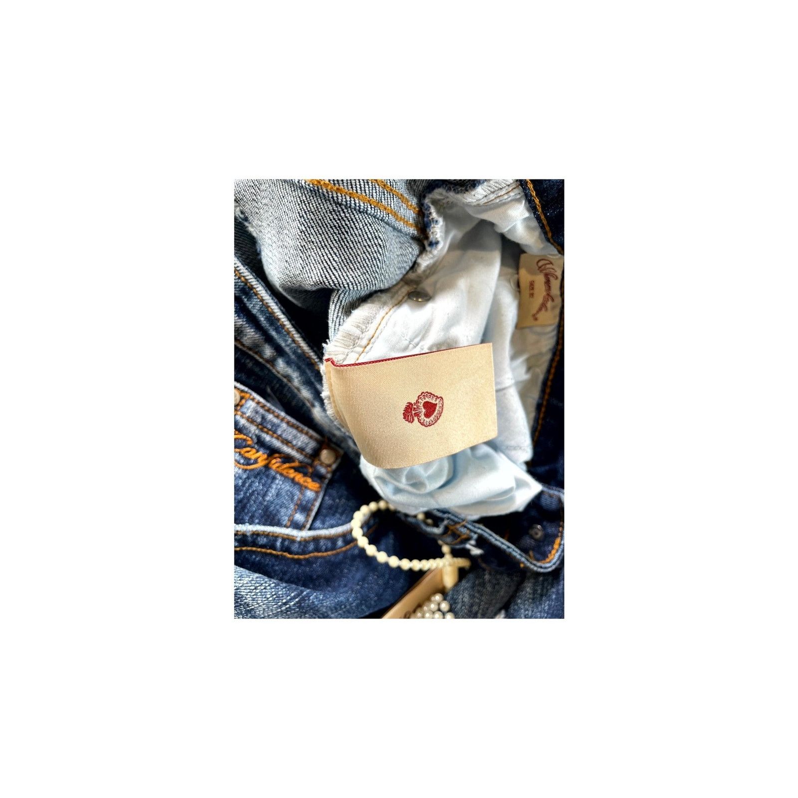 Whensmokeclears When Smoke Clears "Fumi Diamond" Dark Wash Jeans Size US 32 / EU 48 - 10 Thumbnail