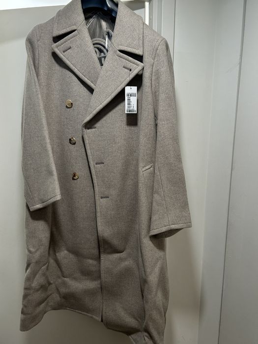 Auralee LIGHT MELTON DOUBLE-BREASTED COAT / TOP BEIGE size 3 | Grailed