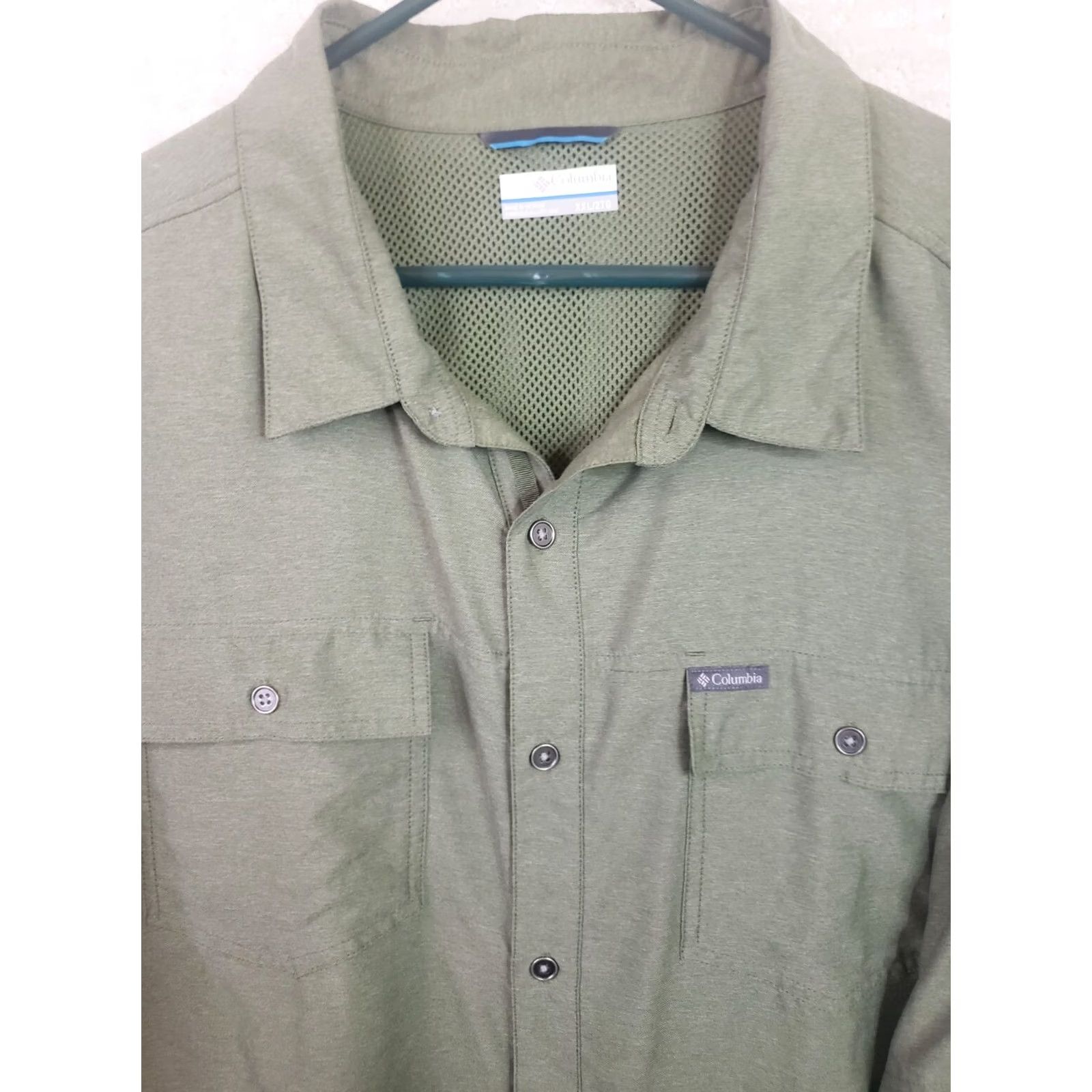 Vintage Columbia PFG OMNISHADE Men's 2XL Green Long Sleeve Vented Fishing Shirt Size US XXL / EU 58 / 5 - 3 Thumbnail