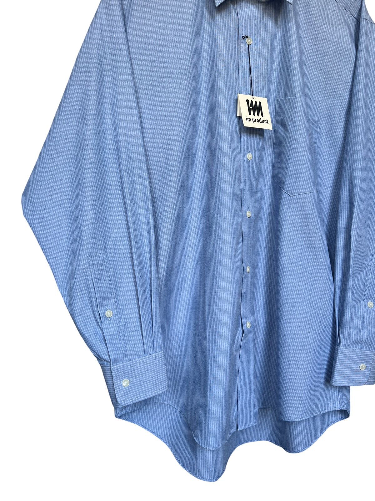Issey Miyake NWT 1980 Issey Miyake Blue Stripes Button Up Shirt Size US XL / EU 56 / 4 - 4 Thumbnail