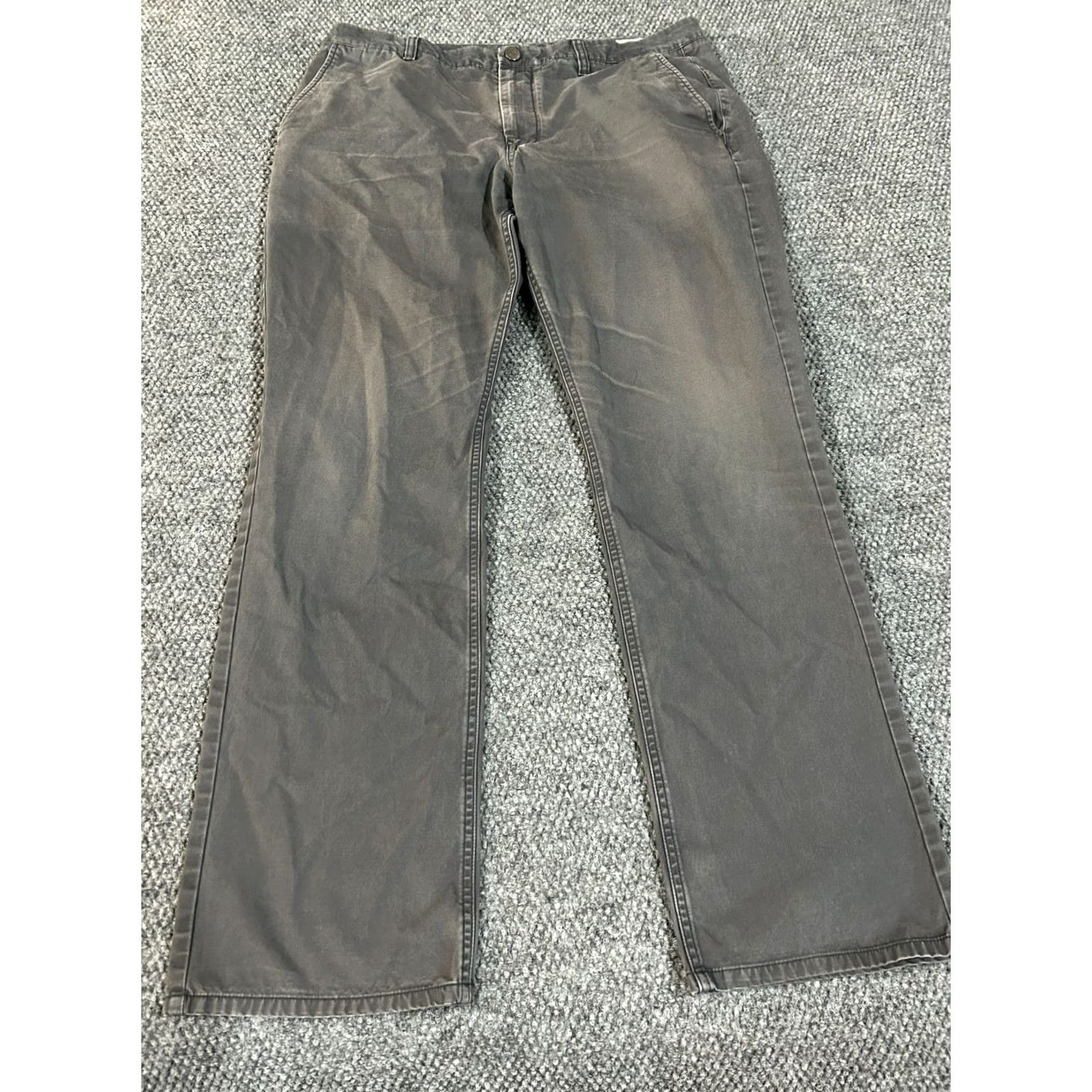 Bonobos Bonobos Washed Chinos Pants Mens 35x32 Gray Straight Fit Casual Everyday Wear Size US 35 - 2 Thumbnail