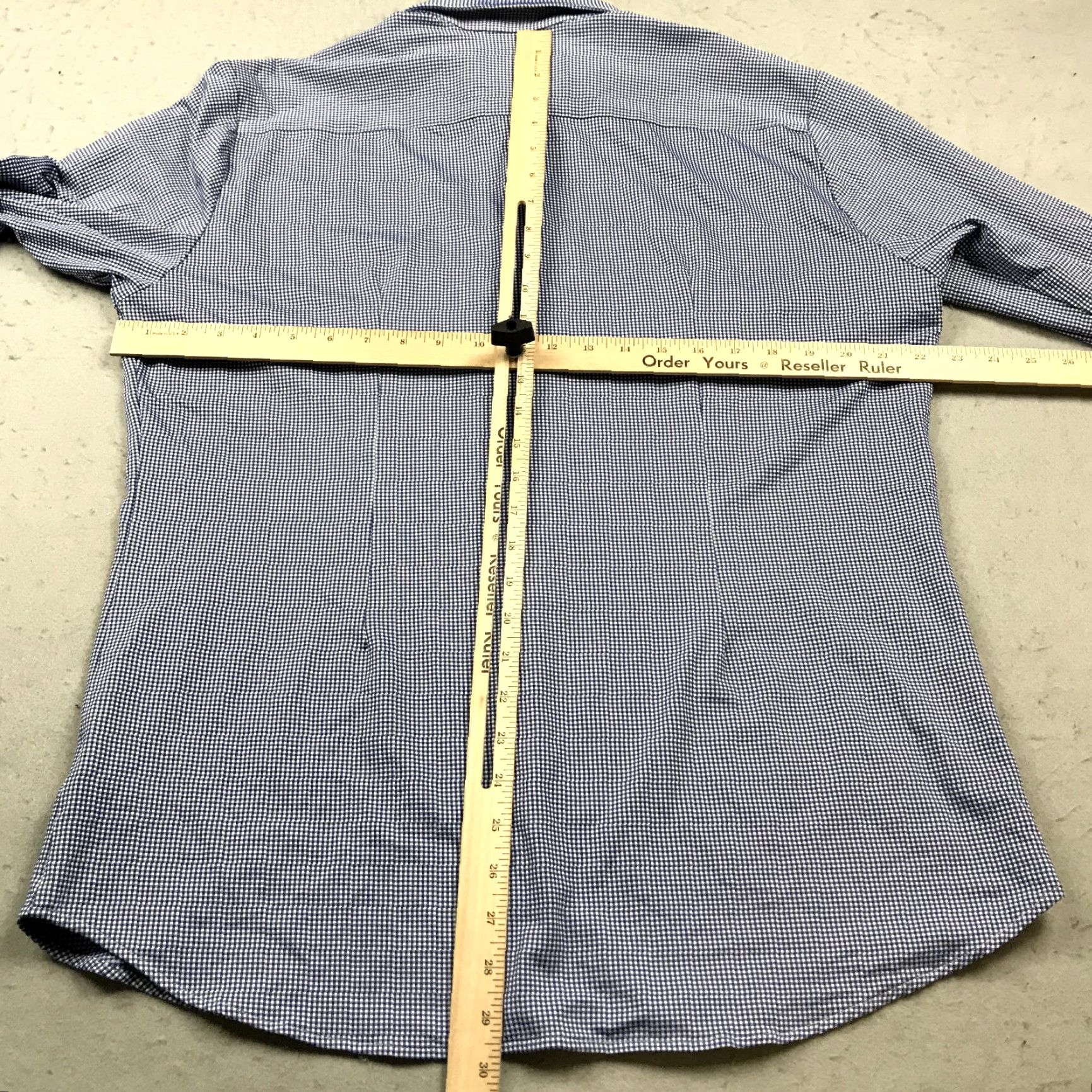 Mizzen+Main Mizzen+Main Shirt Mens XL Trim Fit Blue Gingham Leeward Stretch Casual Size US XL / EU 56 / 4 - 7 Thumbnail