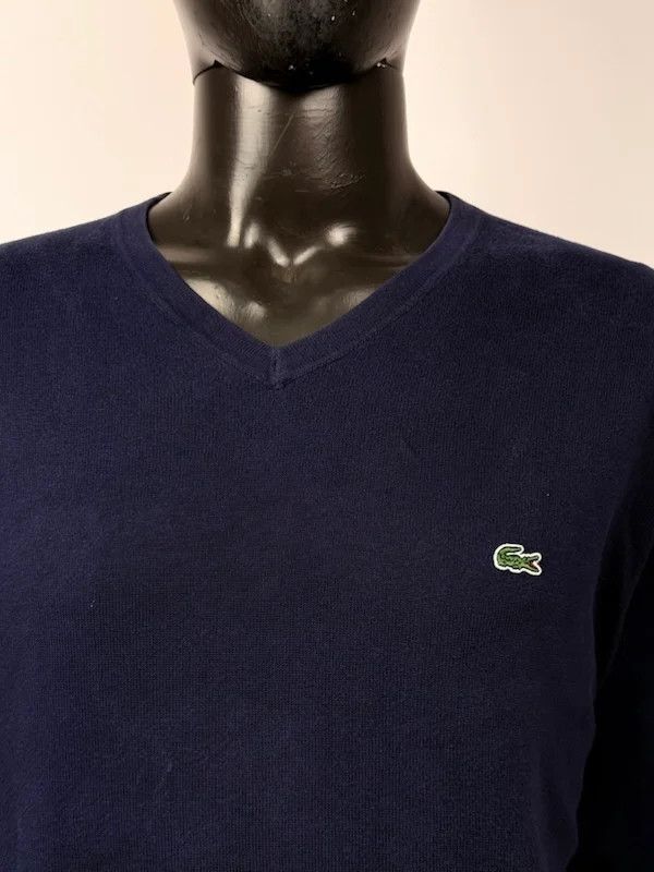 Lacoste Maglione Lacoste Uomo Blu Cotone V-Neck Taglia 3XL Size US XXL / EU 58 / 5 - 4 Thumbnail