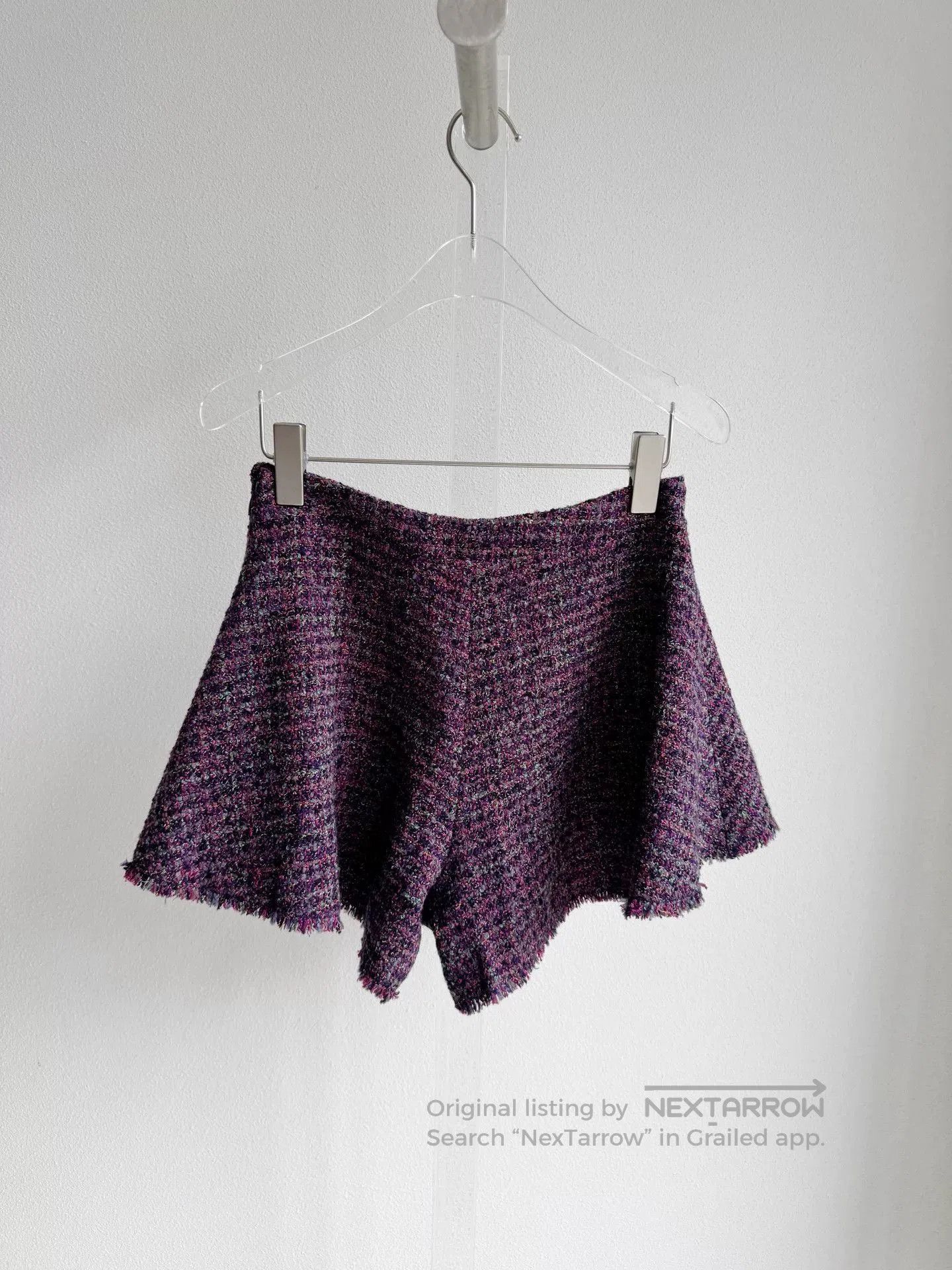 Chanel Chanel Purple Tweed Skirt Set. Size XXS / US 00 / IT 34 - 4 Thumbnail