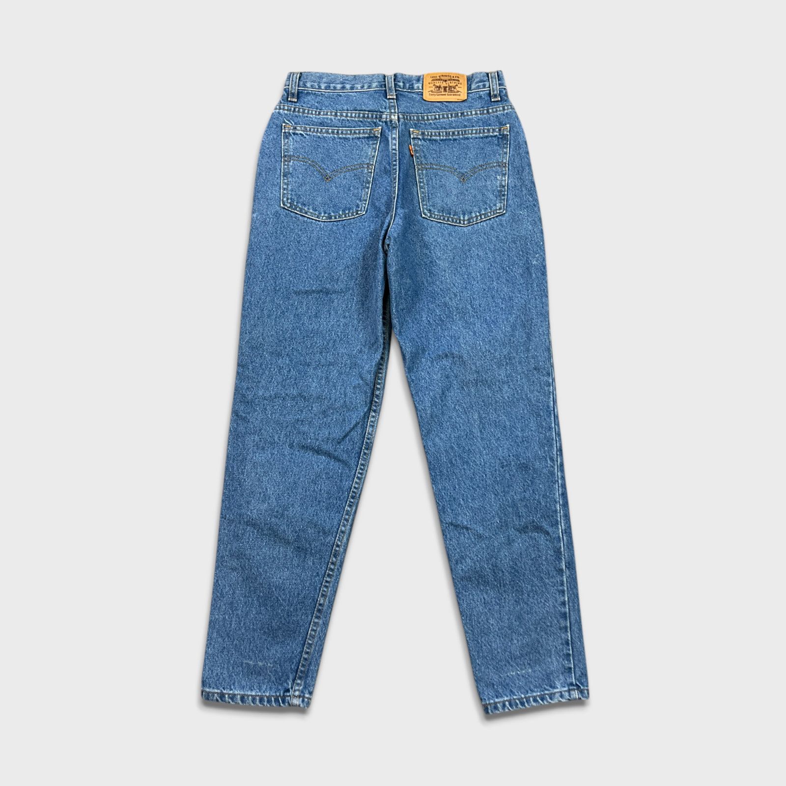 Levi's × Vintage Vintage Levi's Jeans 28x28 Taper Orange Tab 90s Denim Pants Size 28" / US 6 / IT 42 - 6 Thumbnail