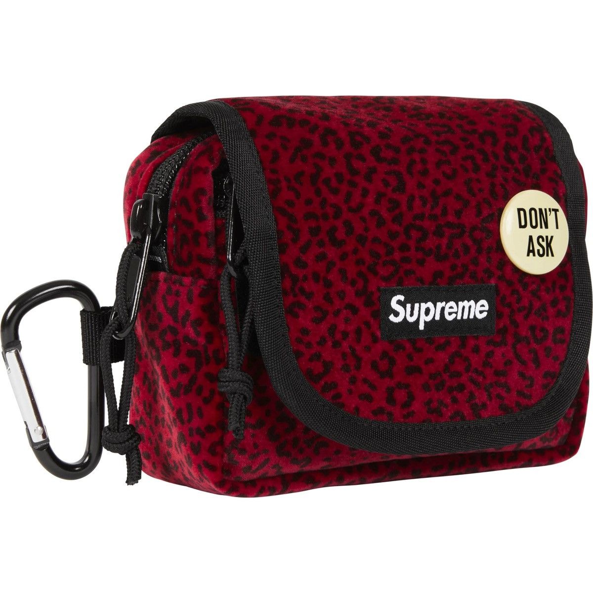 Supreme Supreme Velvet Mini Pouch Red Leopard FW25 Woven Box Logo Size ONE SIZE - 2 Thumbnail